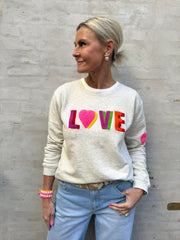 Sweat LOVE - Grey Melange Multi
