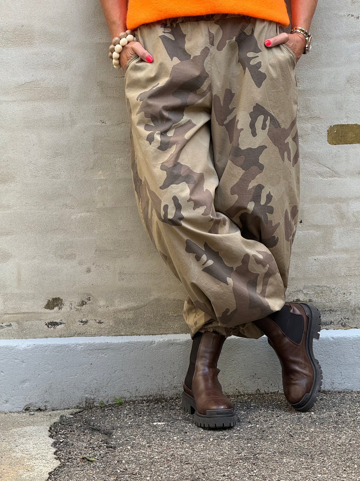 FÖRBOKNING-ALLY Balloon Pant - Brown Camouflage