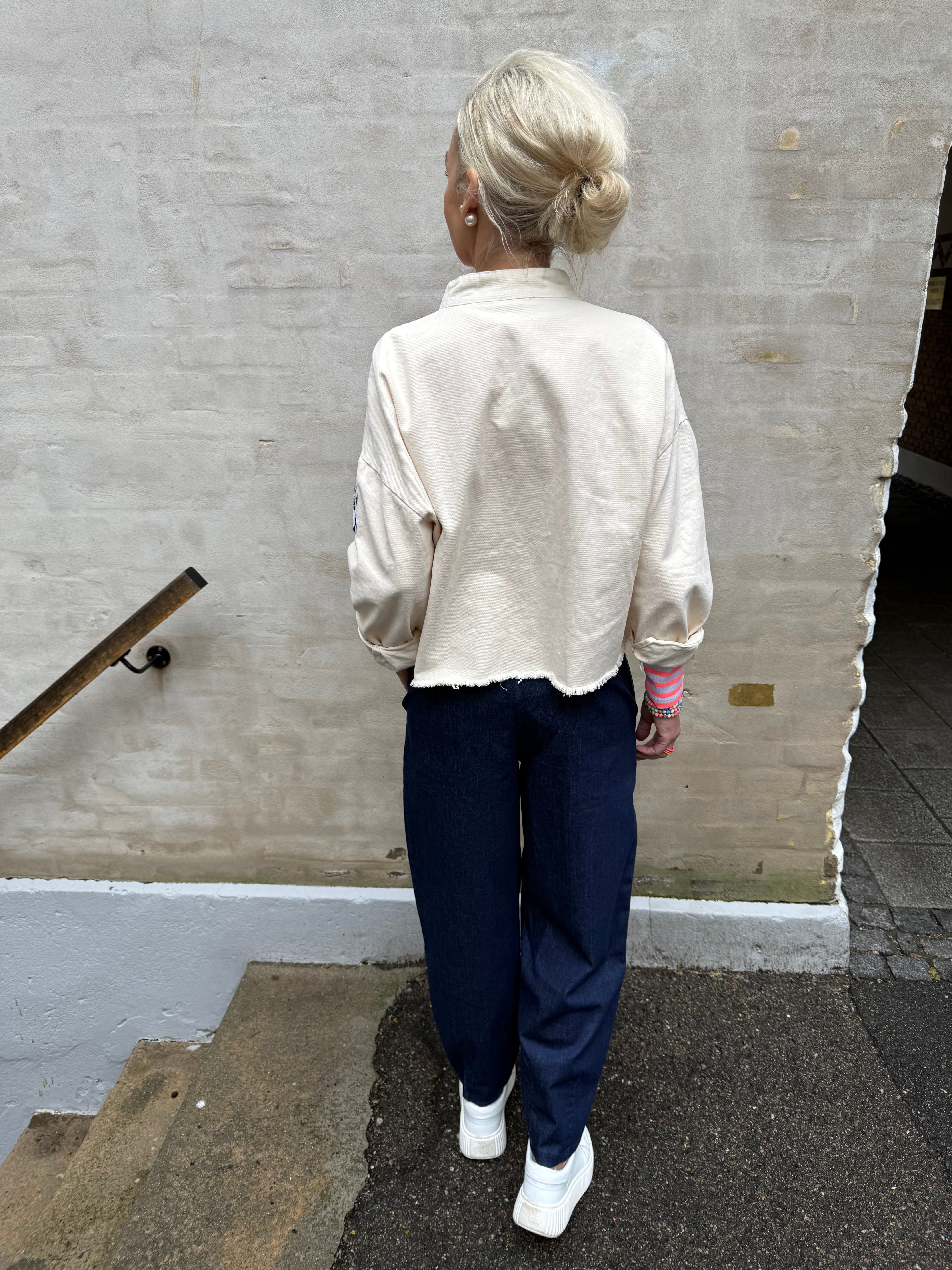 DENICE denim barrel byxa - Denim