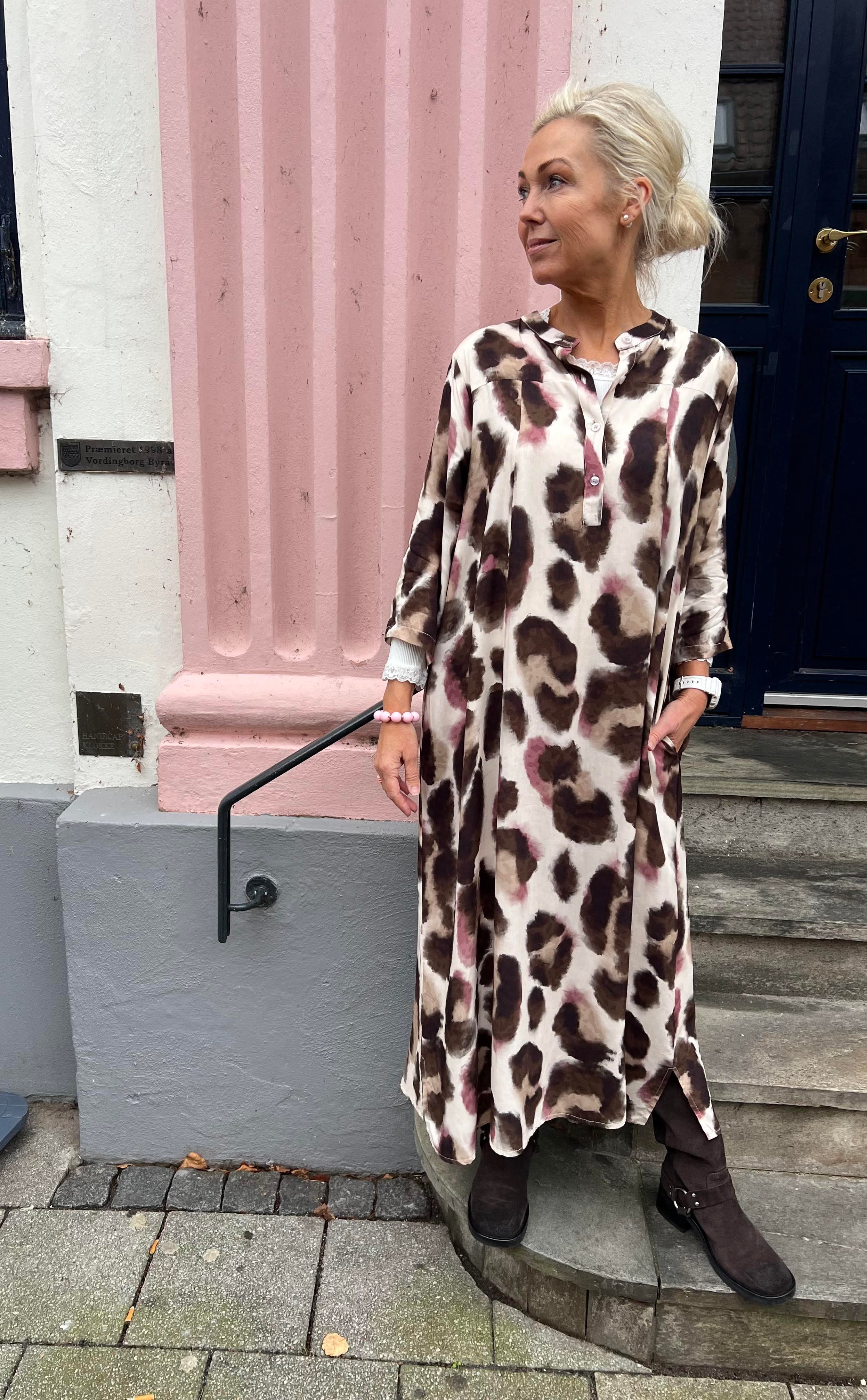 KENNA skjortklänning - Brown Rose