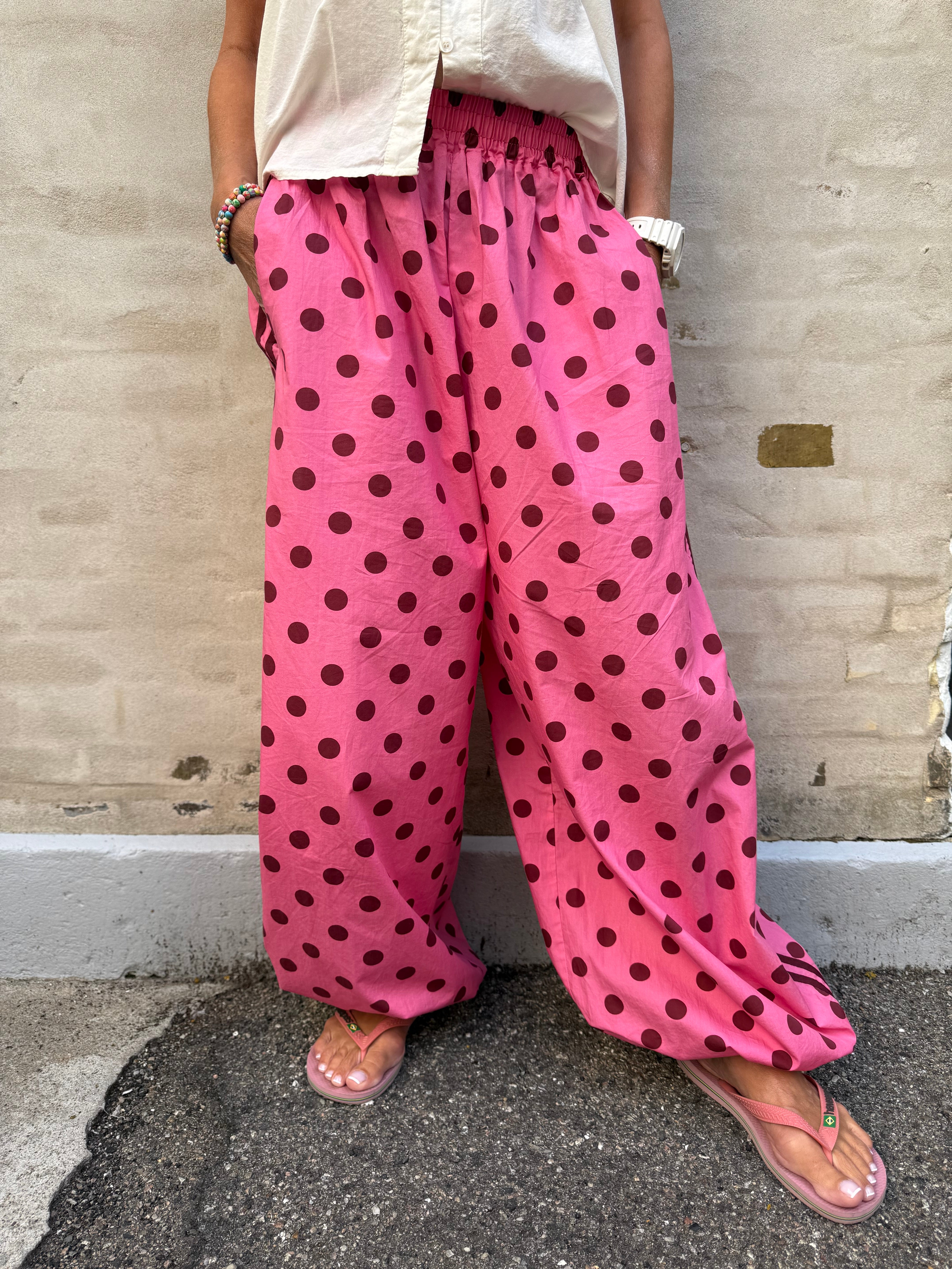 Ballon Dot Pants - Pink