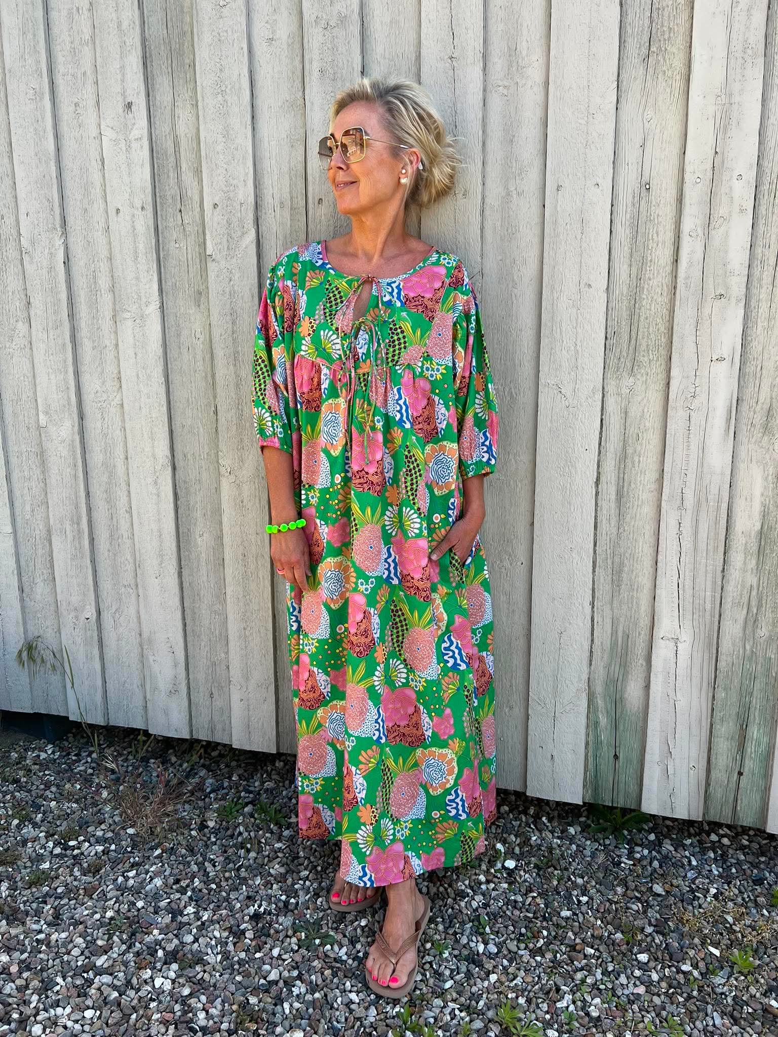 Capri Dress - Green Print