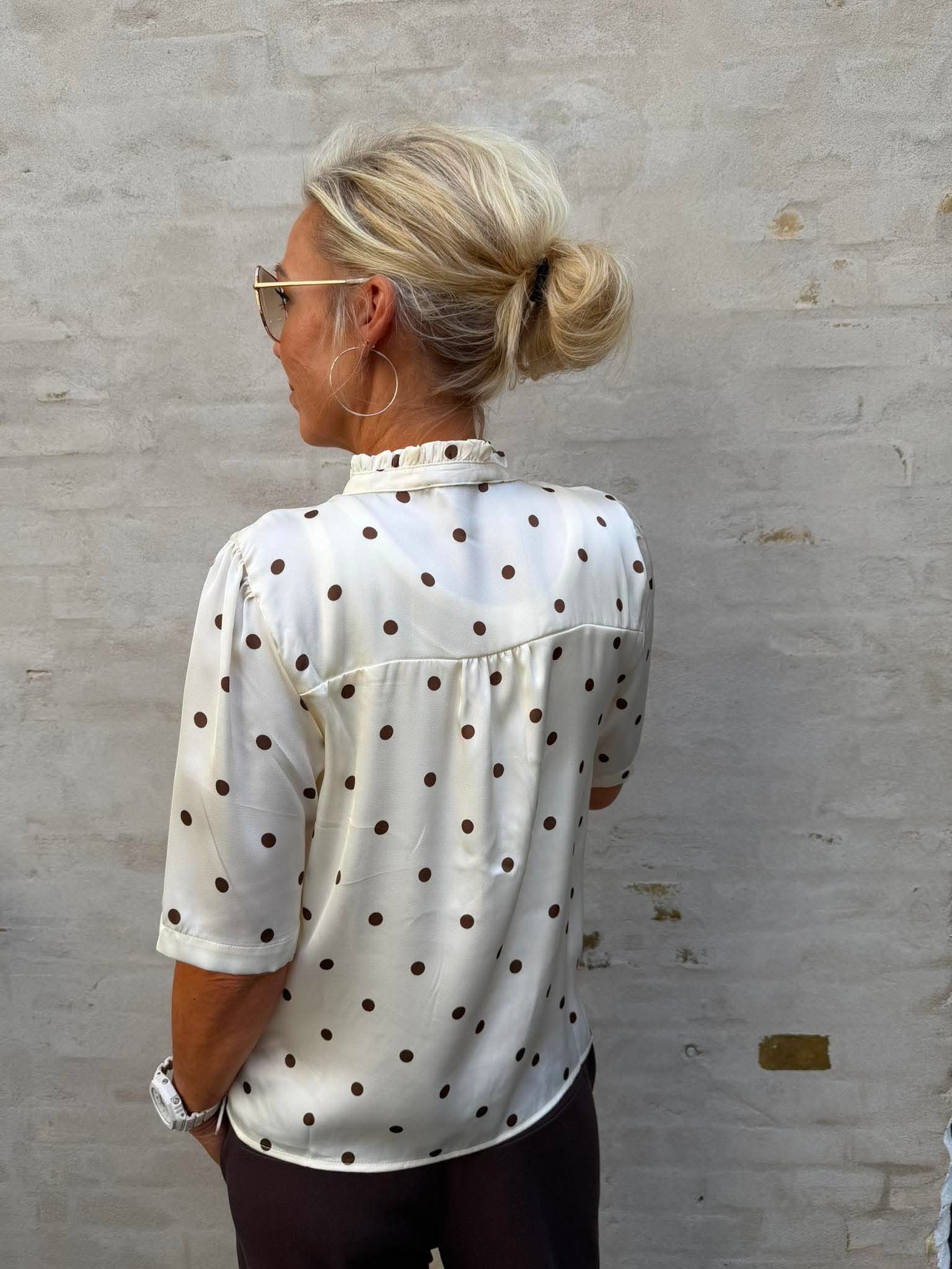 Torana Dotted Blouse - Creme