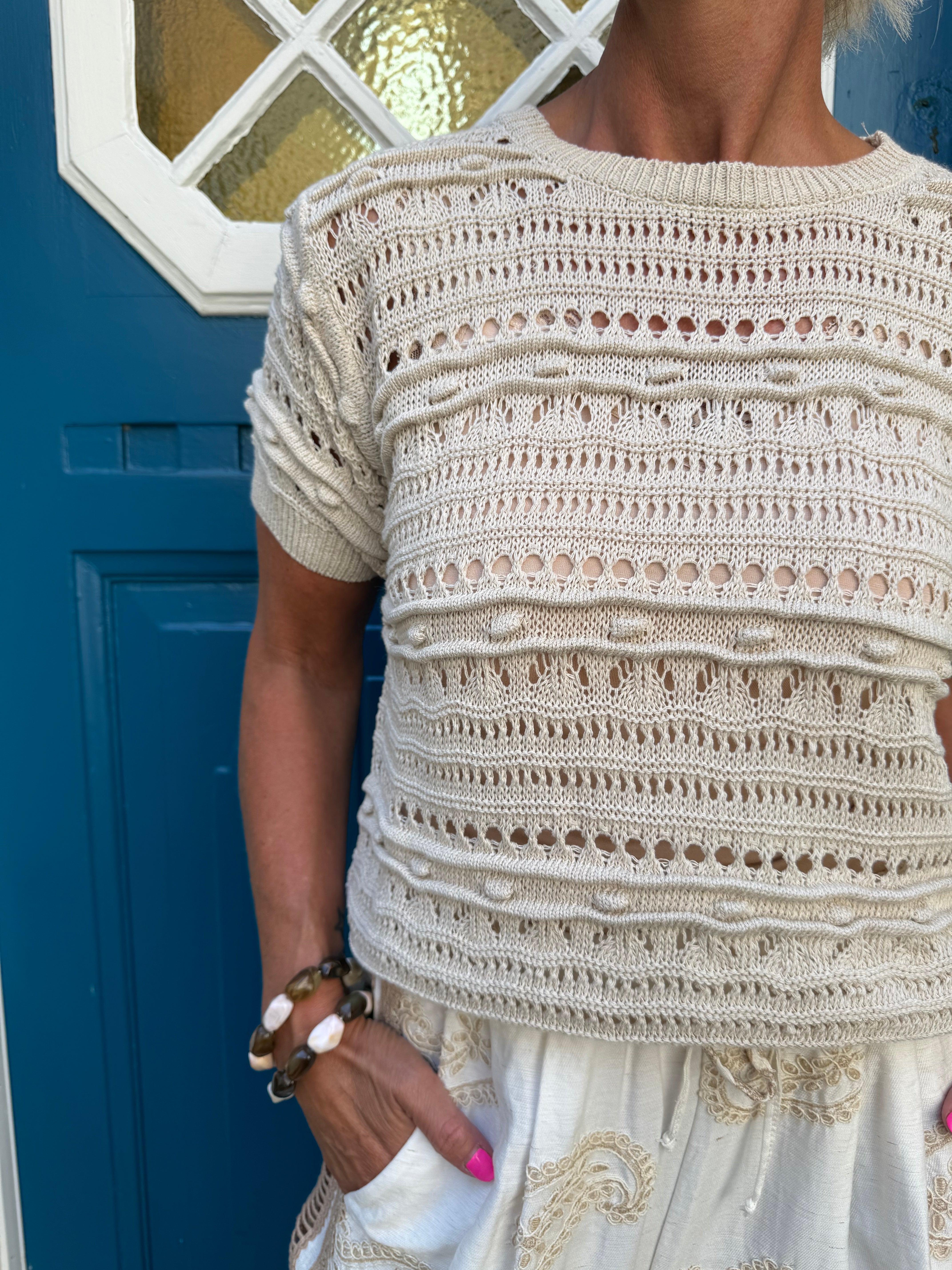 Stesso Knitted Shirt - Off White