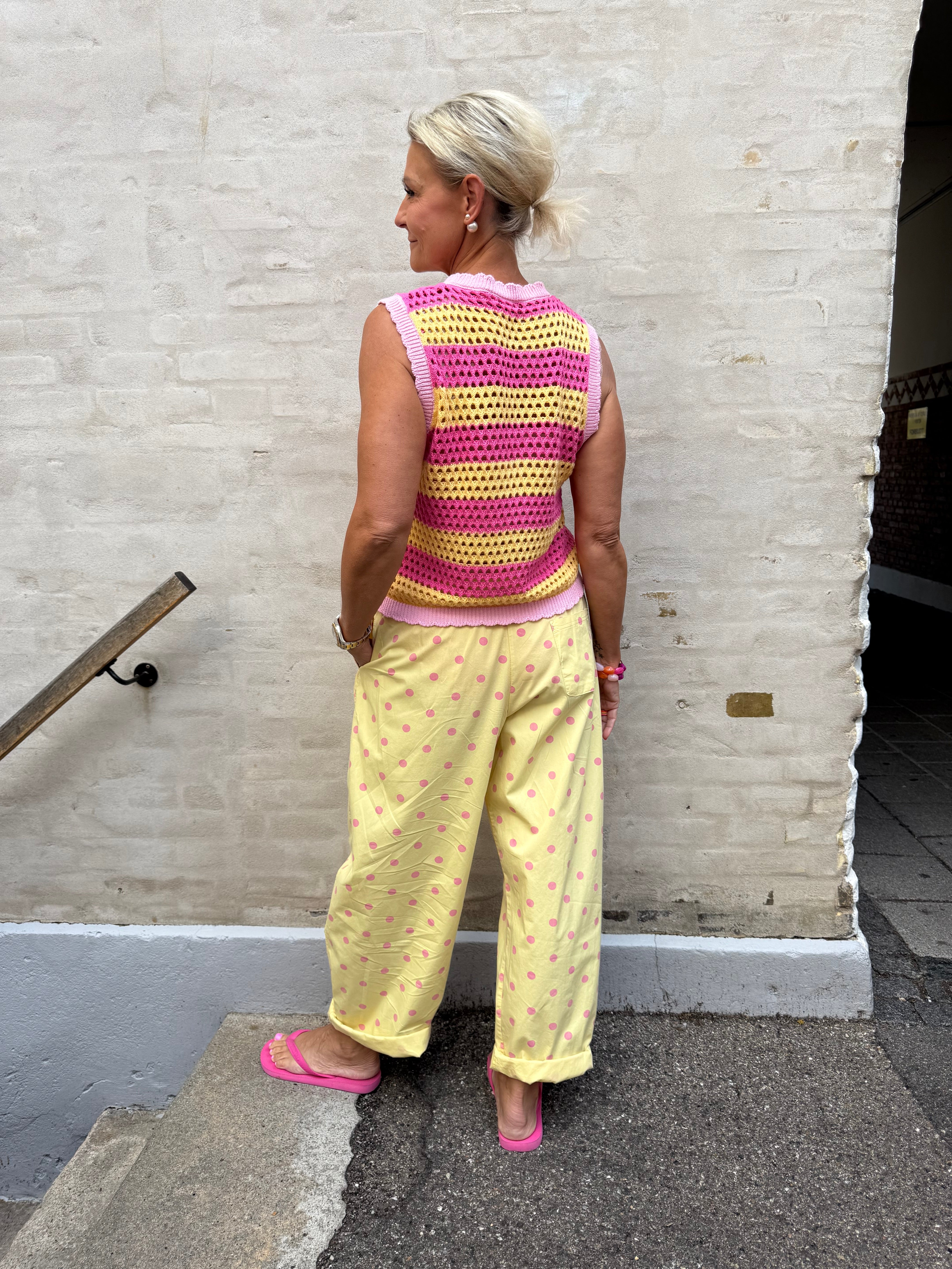 Manga Vest - Pink/Yellow