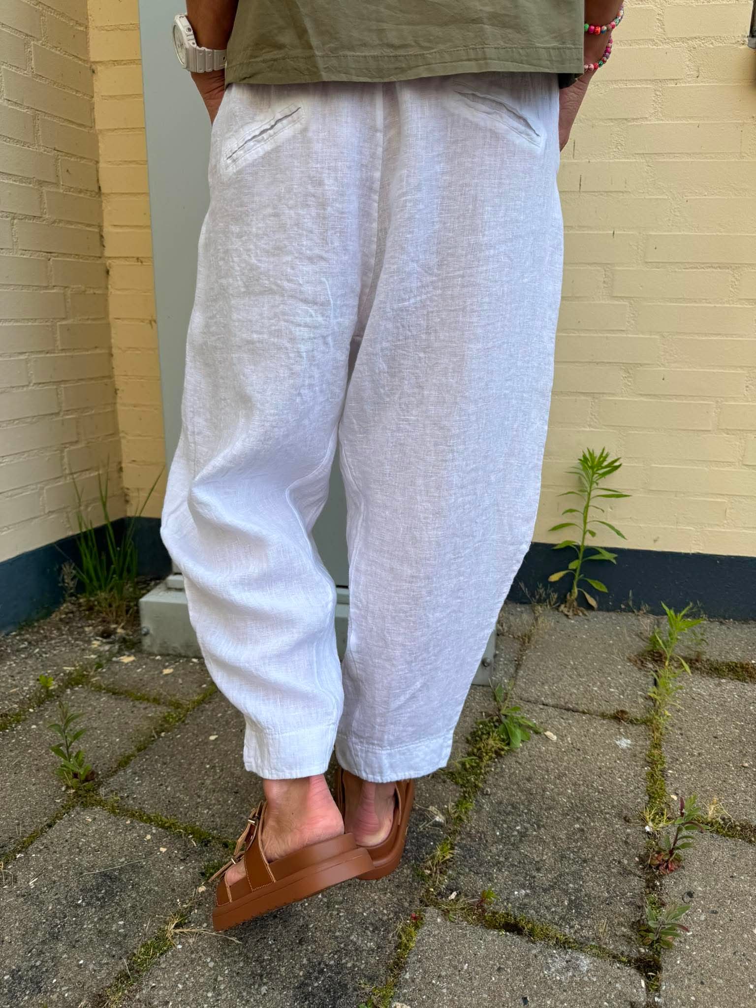 Vera Linen Pants - Optical White