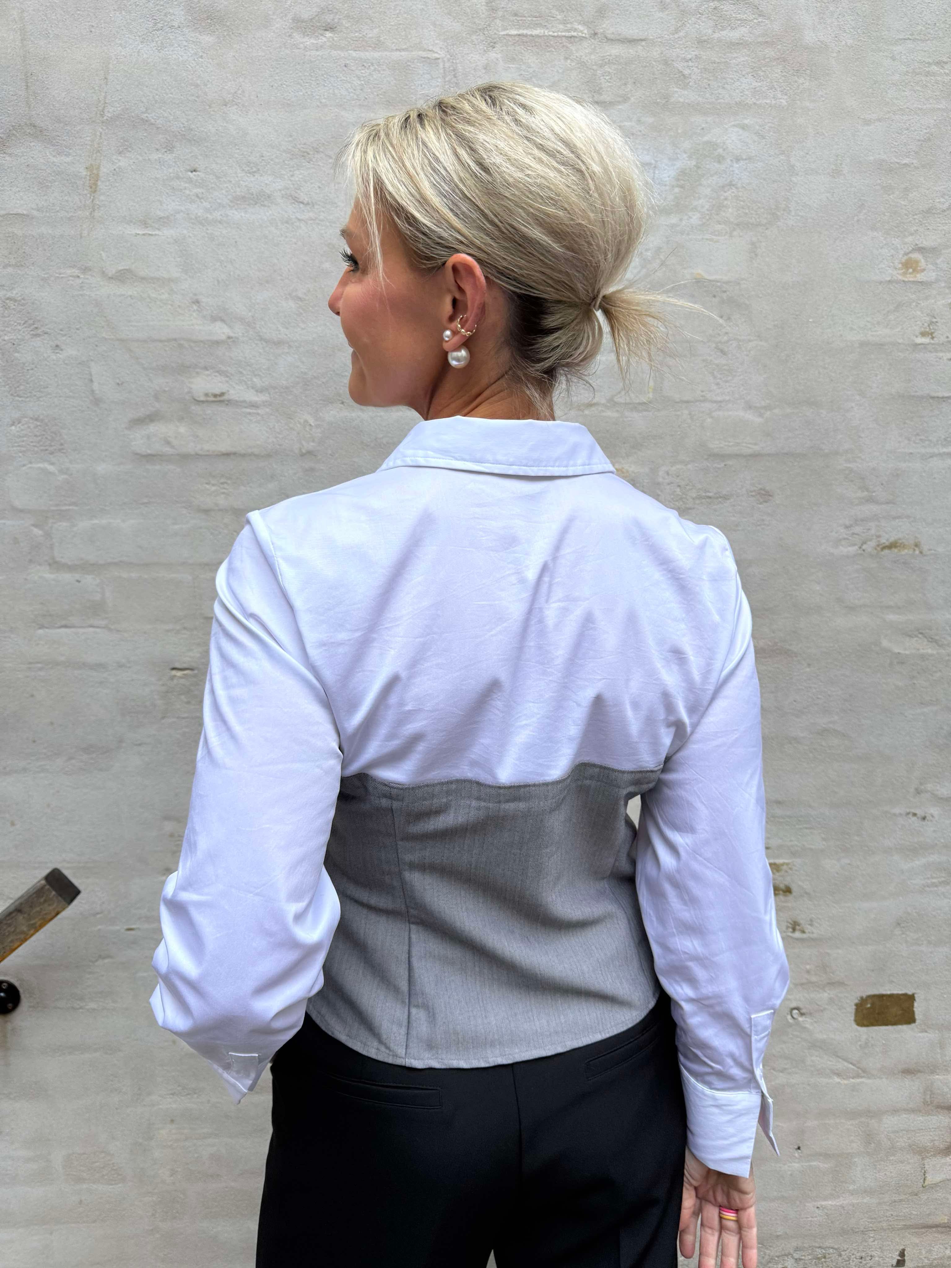 PollyCC Corsage Mix Skjorta - Vit