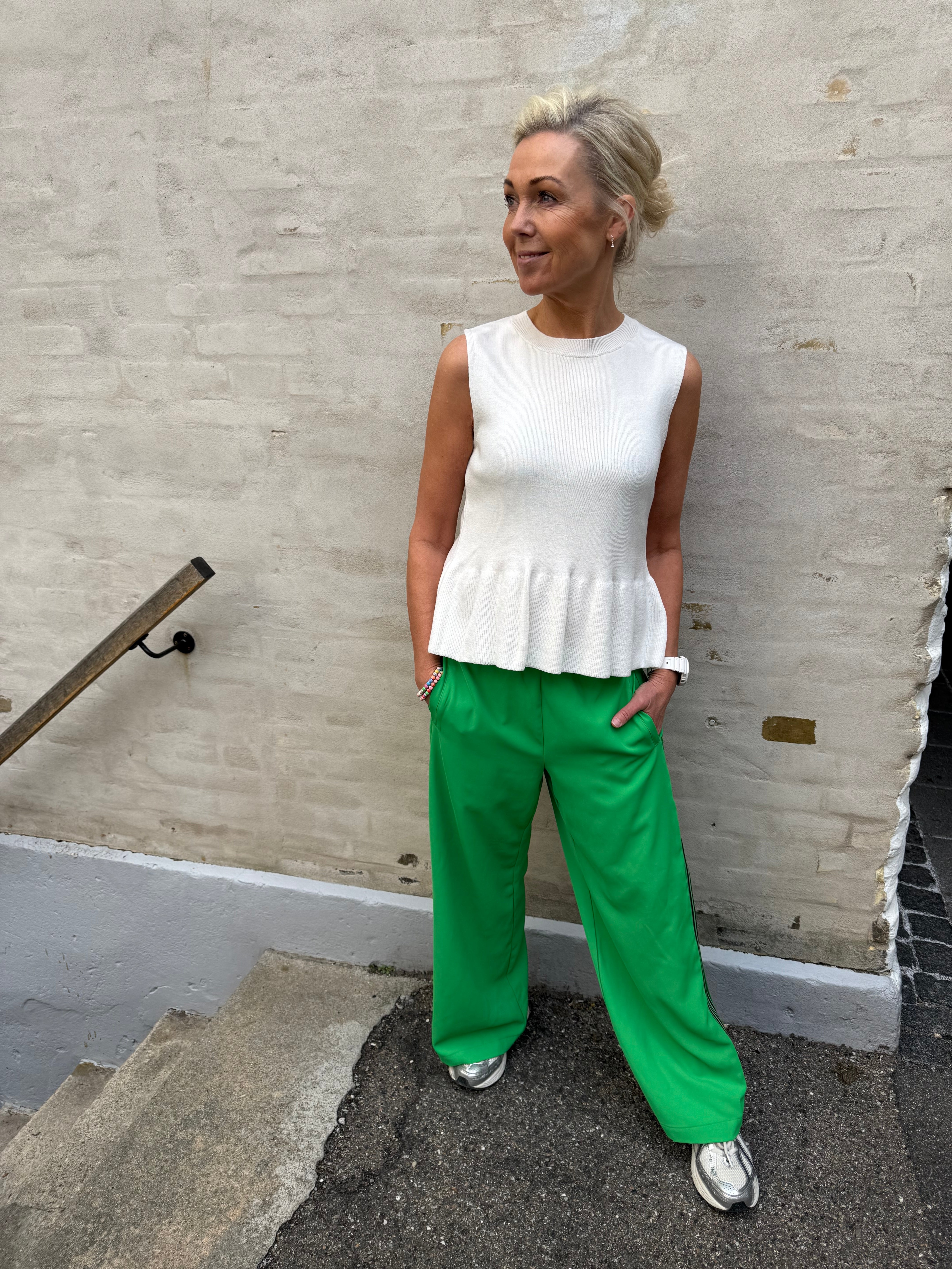 AminaCC zip Panel Pant - Green