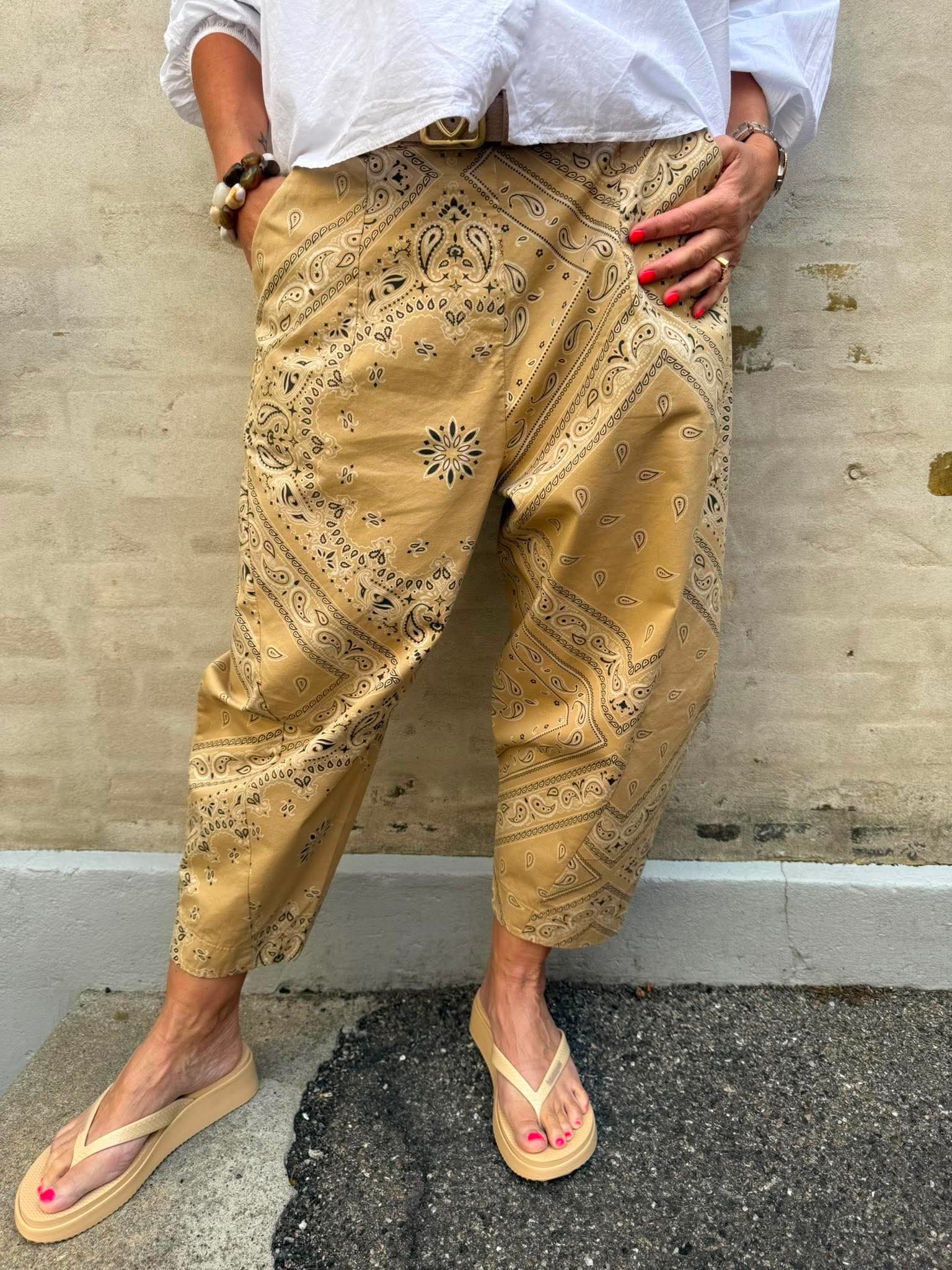 Bandana Pants - Beige