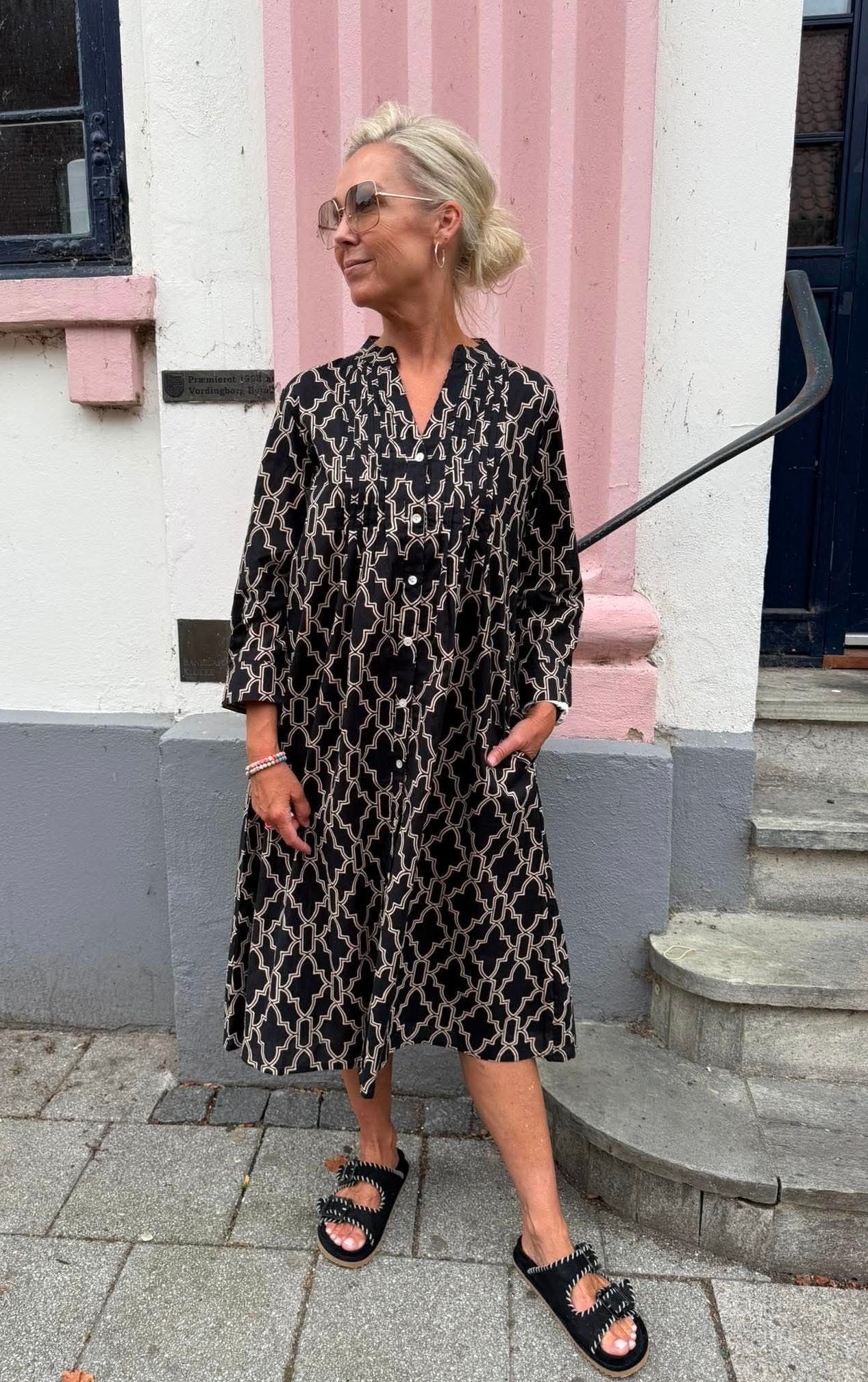 Torino Dress - Svart och beige