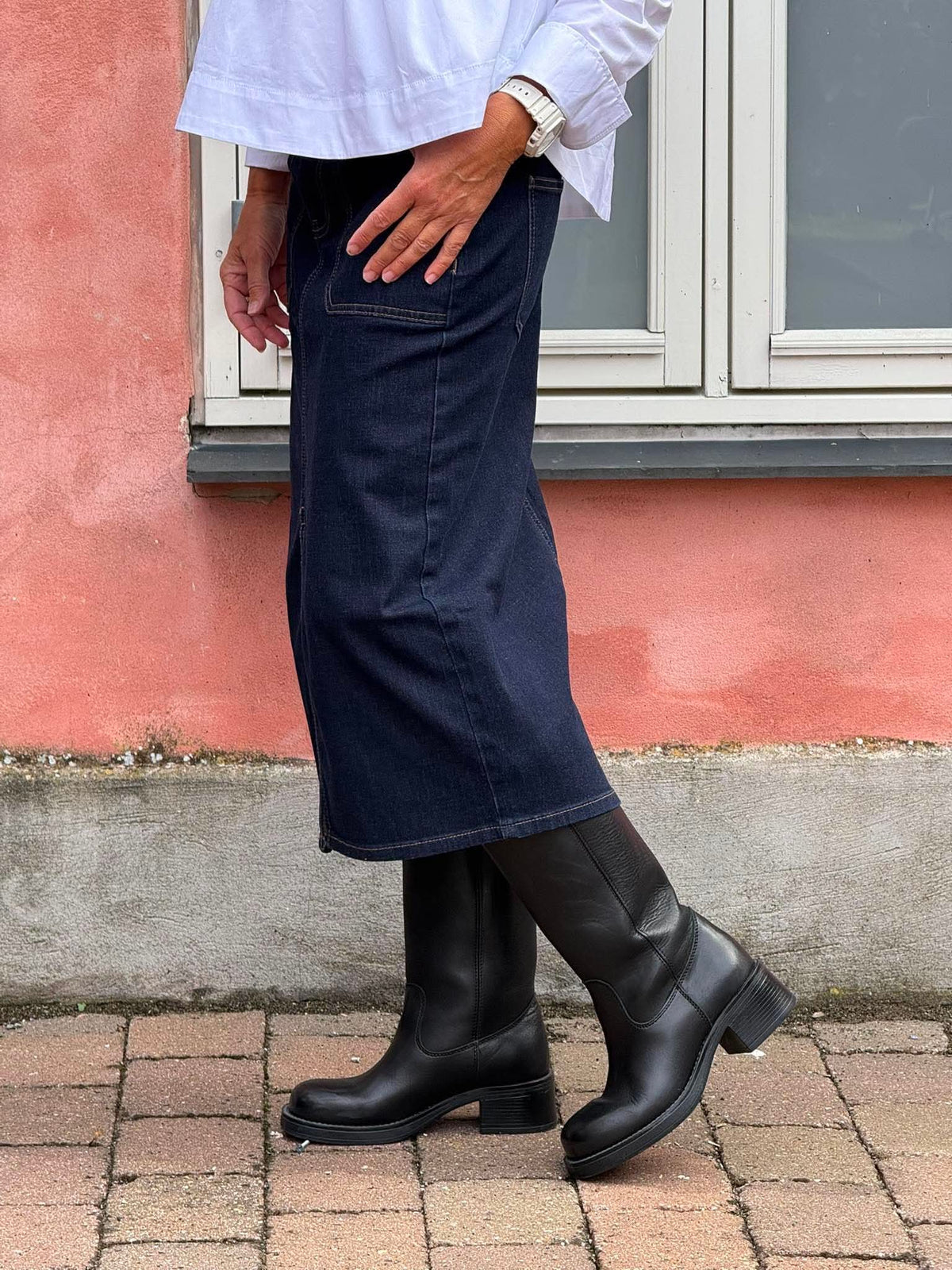 High waist kjol – sköljmjuk tvätt