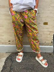 Printed Pants - Giallo