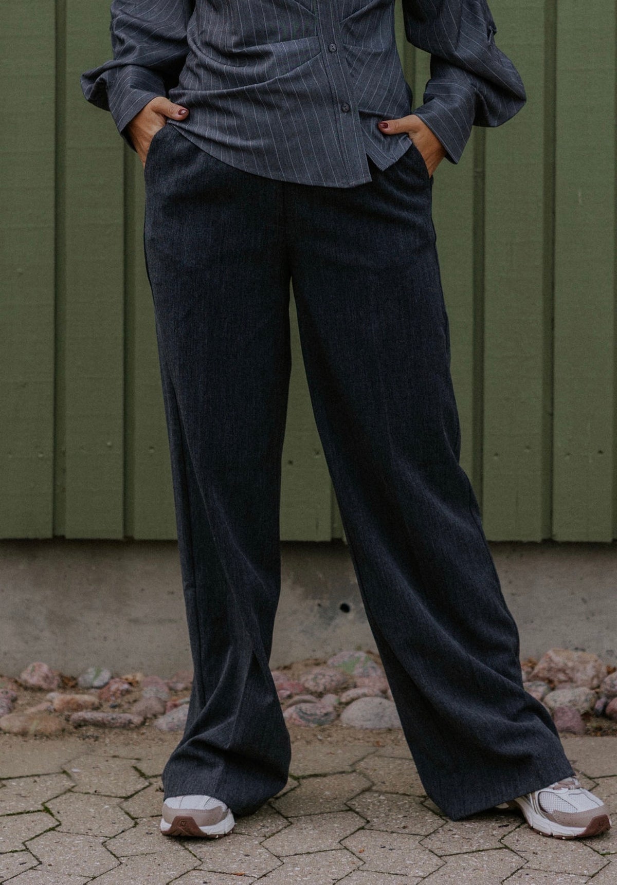 Eveline Pinstripebyxor - Marinblå