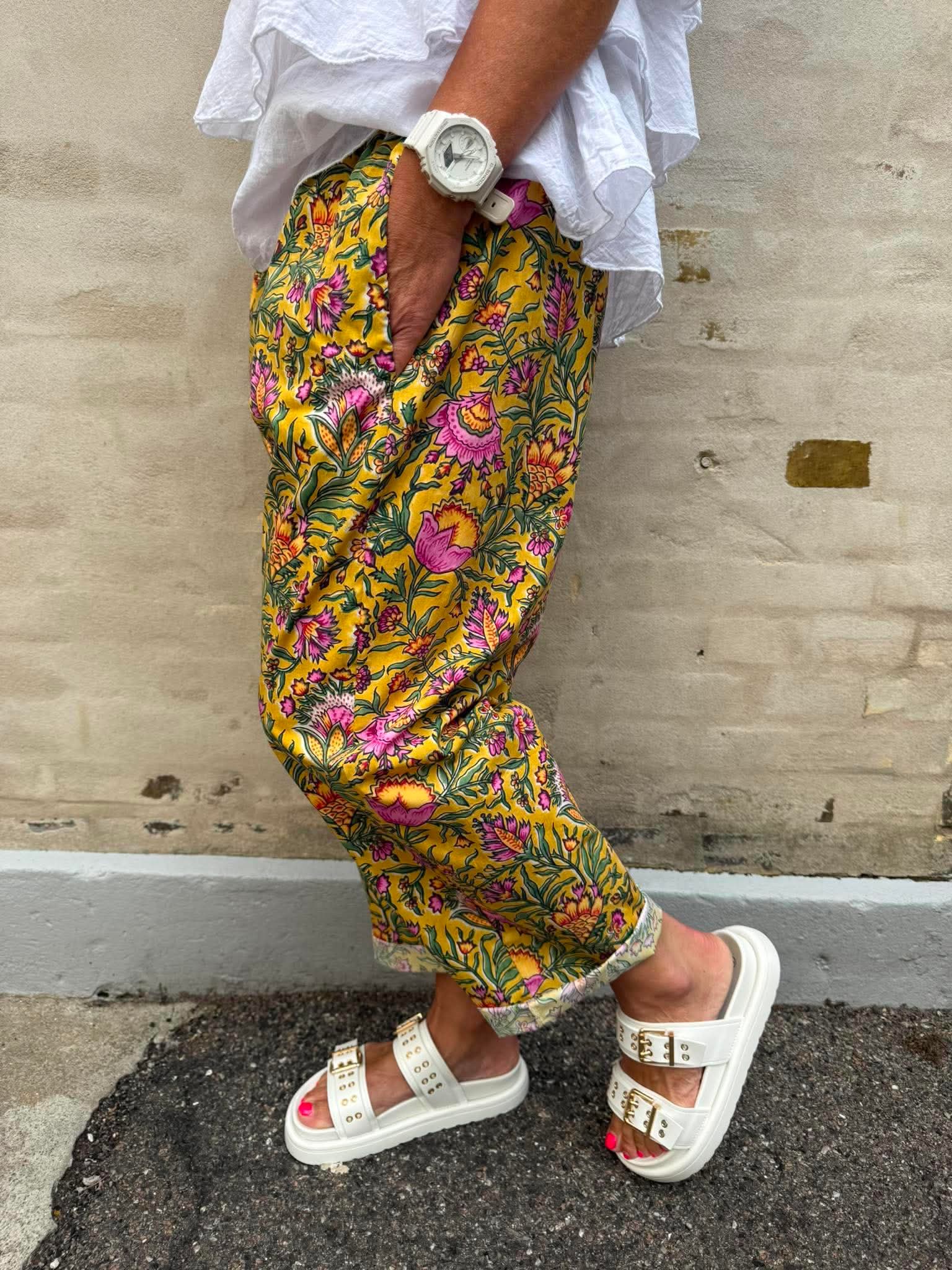Printed Pants - Giallo