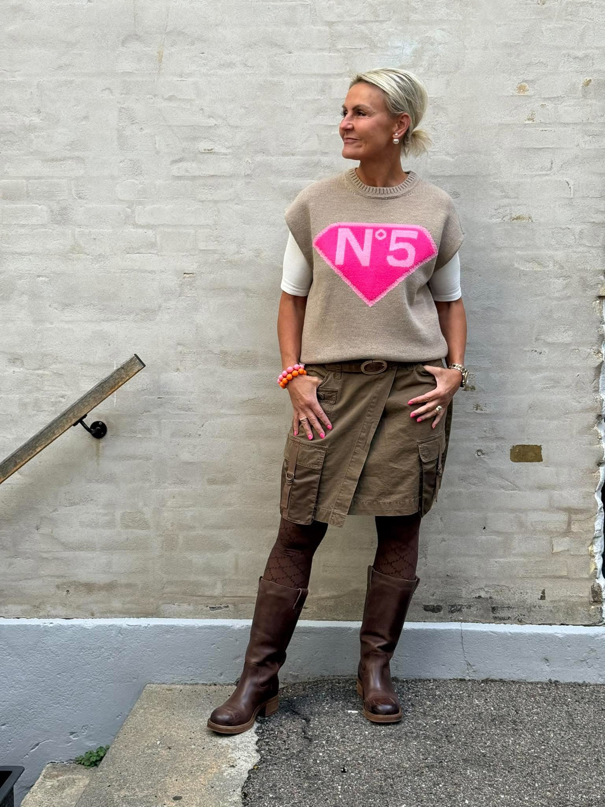 NO51 Knit Vest - Mastice