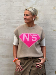 NO51 Knit Vest - Mastice