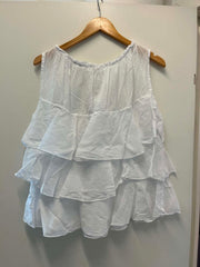 Ruffle Top - White