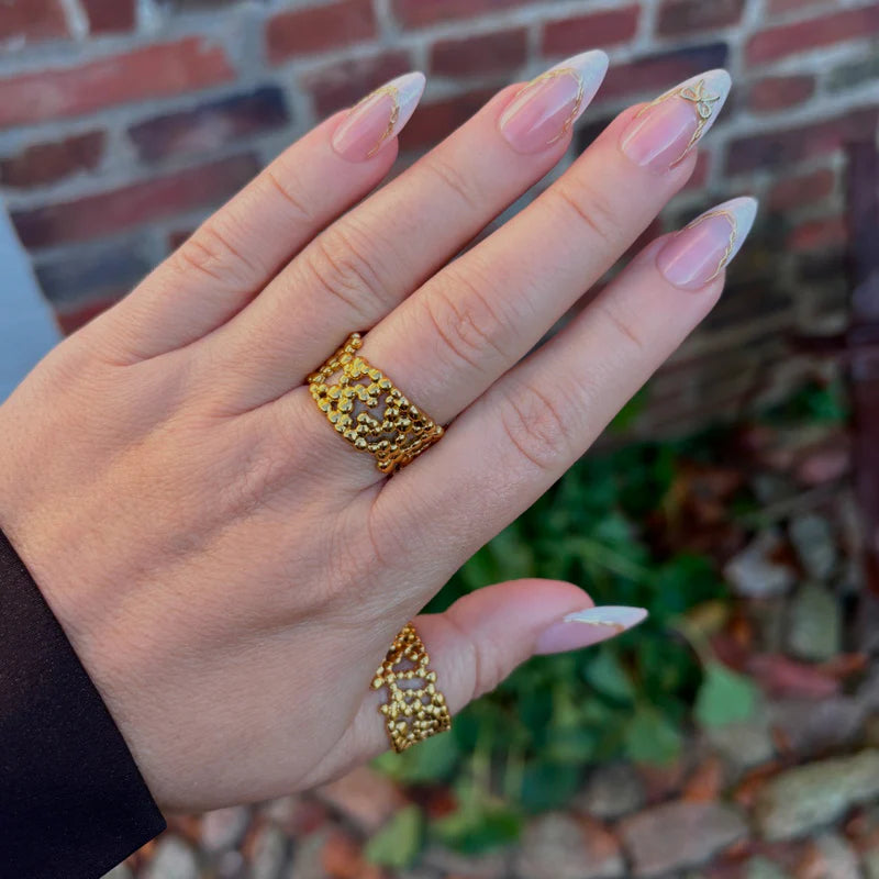 Big Boble Ring - 18 karat guldbelagt