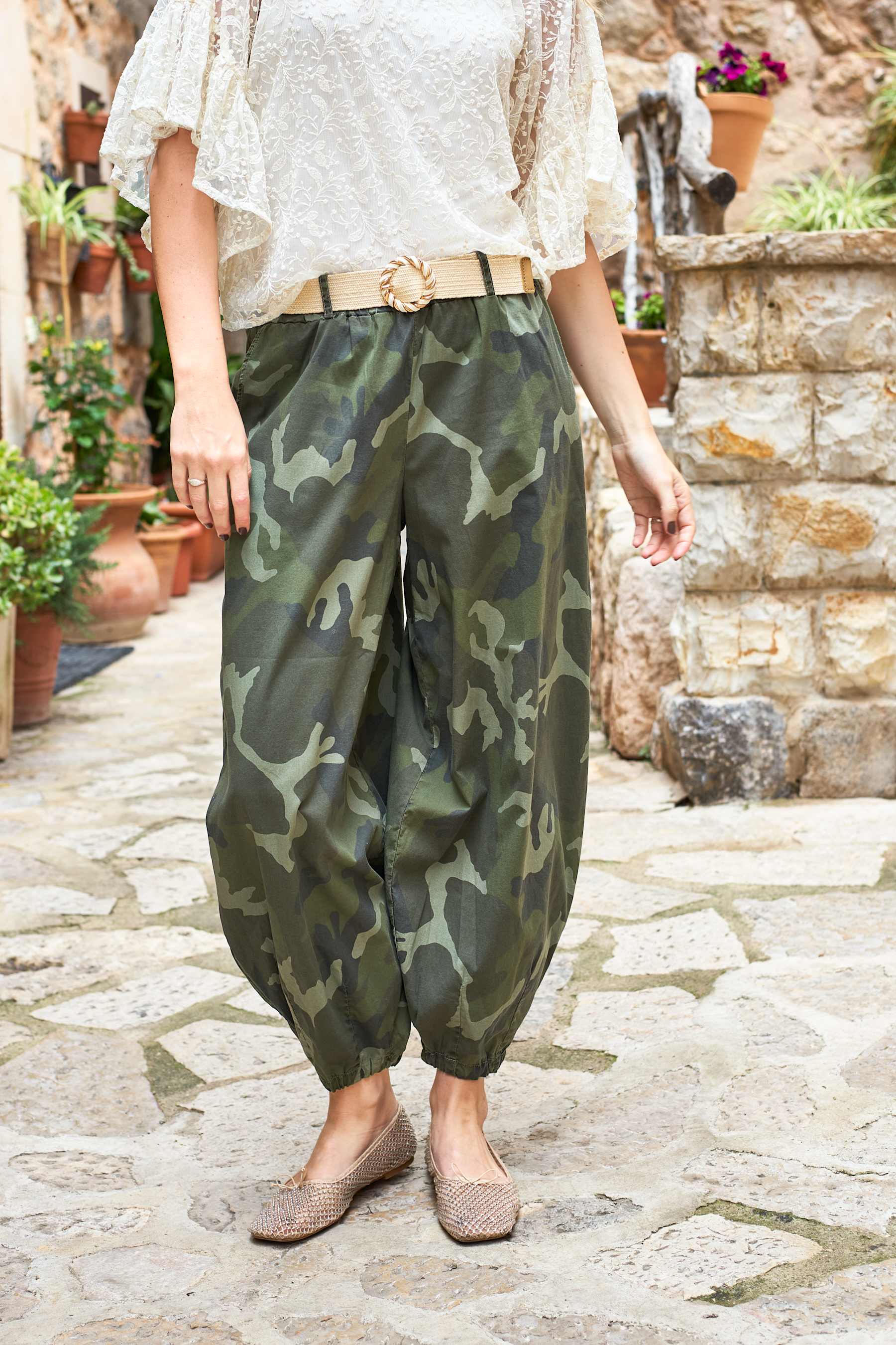ALLY Balloon Pant - Army Carmouflage