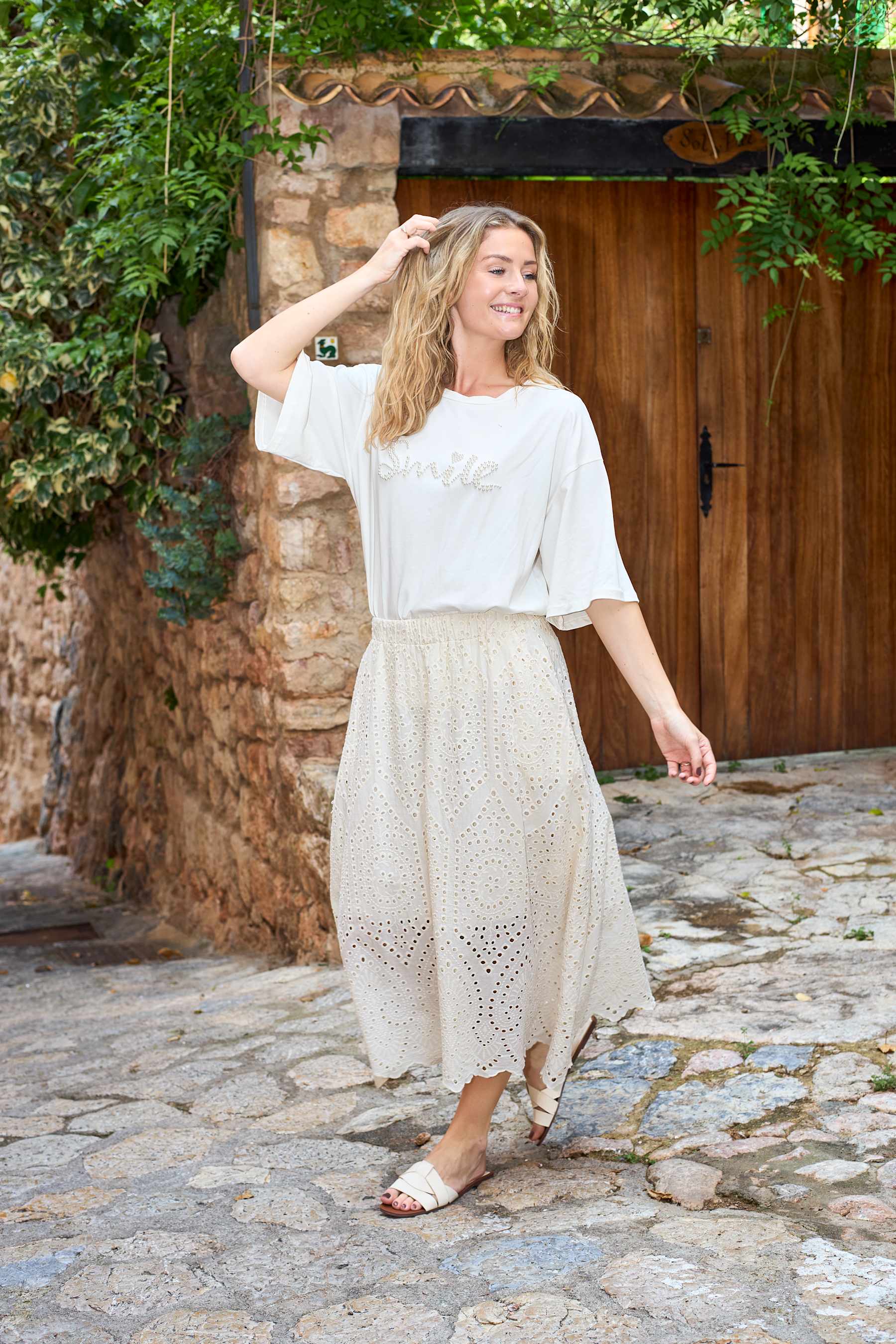 FREY lace skirt - Creme