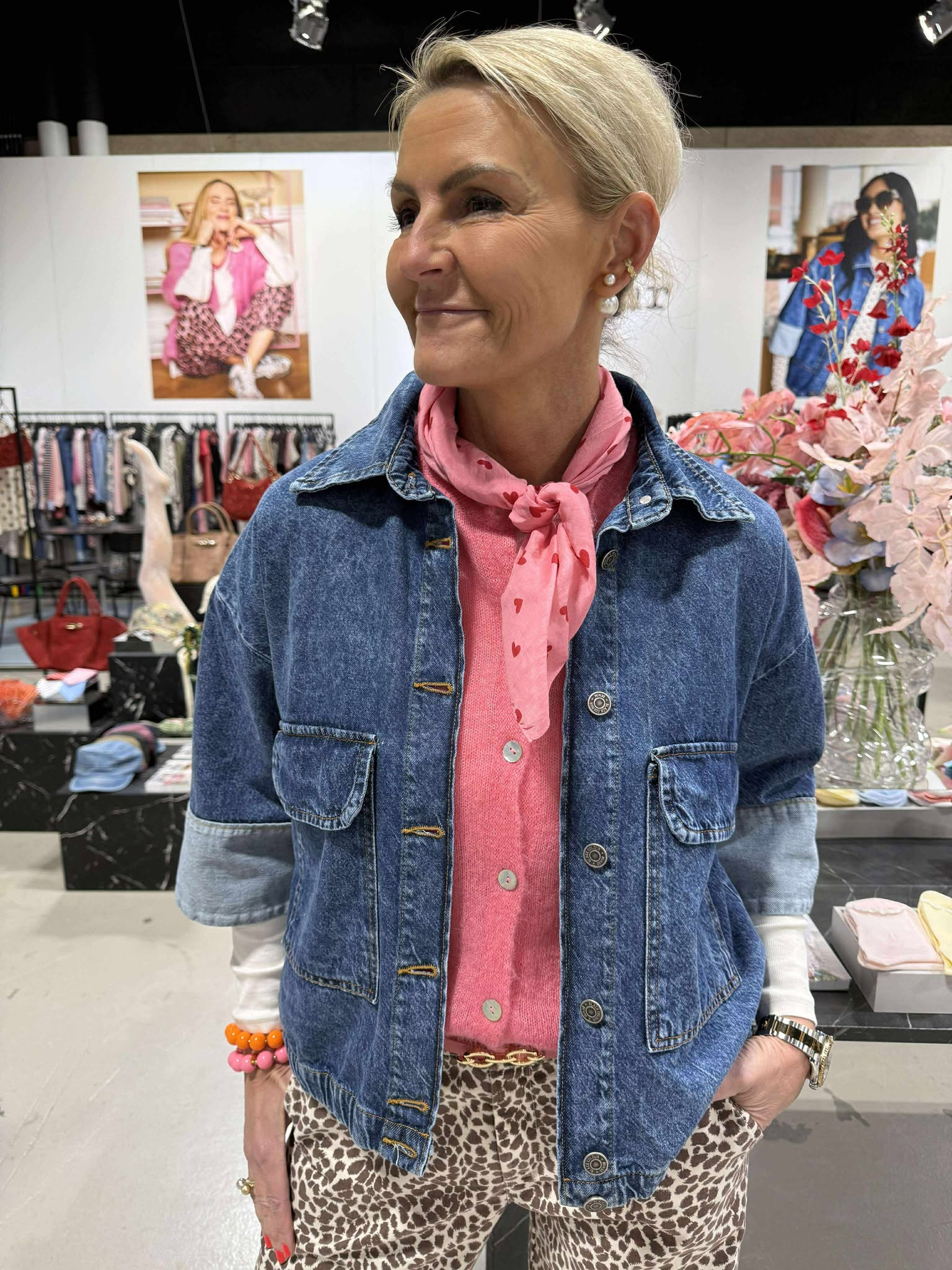 Izzy jeansjacka - Mid Blue