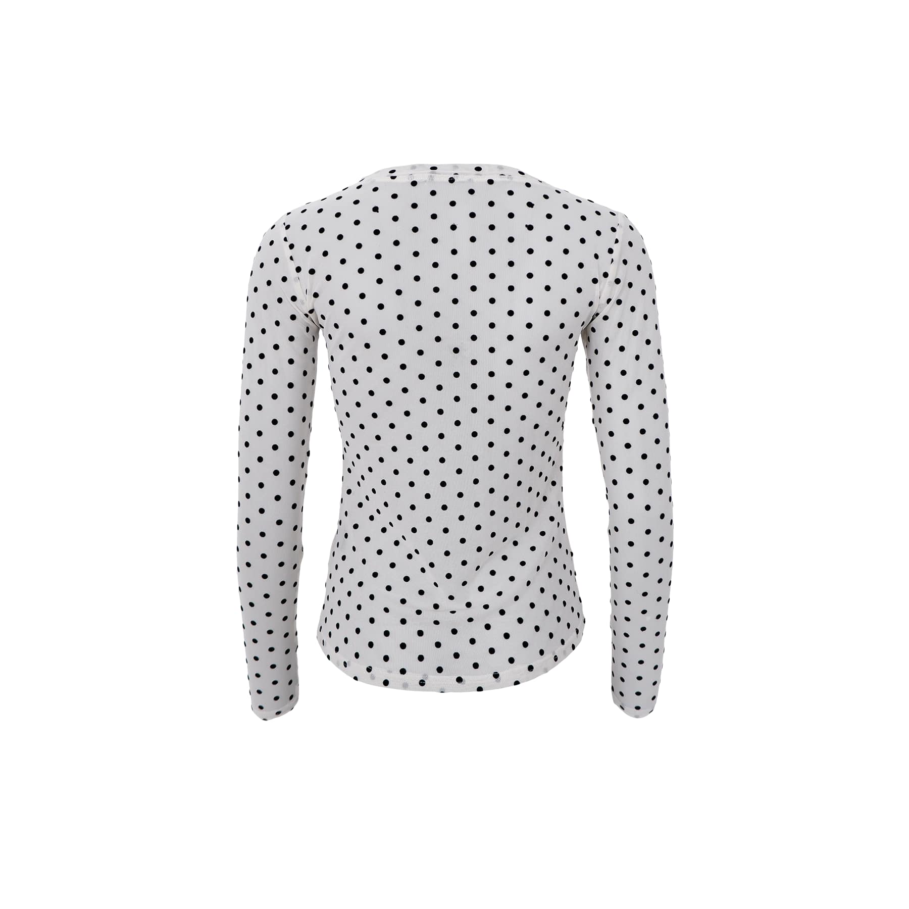 JENNIE Dotted Mesh Blus - Off White