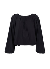 Davina Balloon Blouse - Black