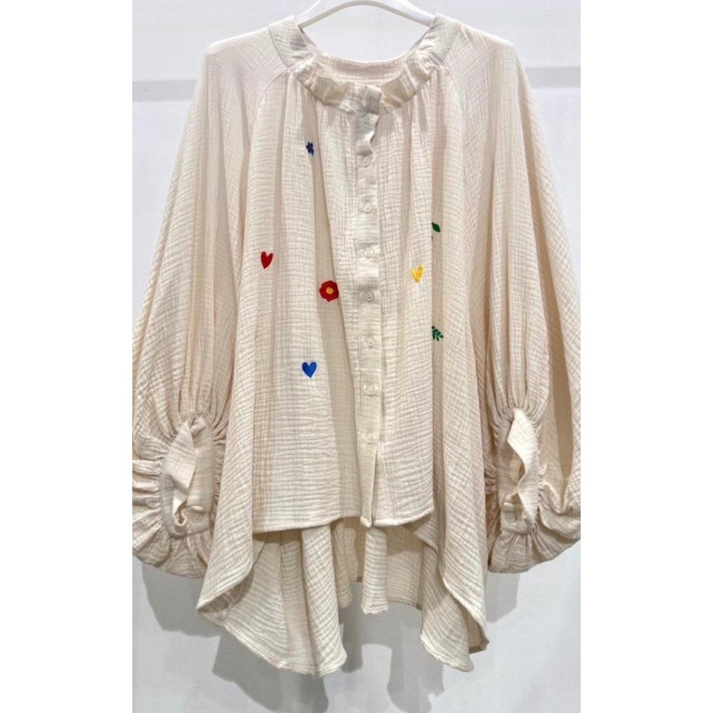 Cherry Blossom Shirt - Beige