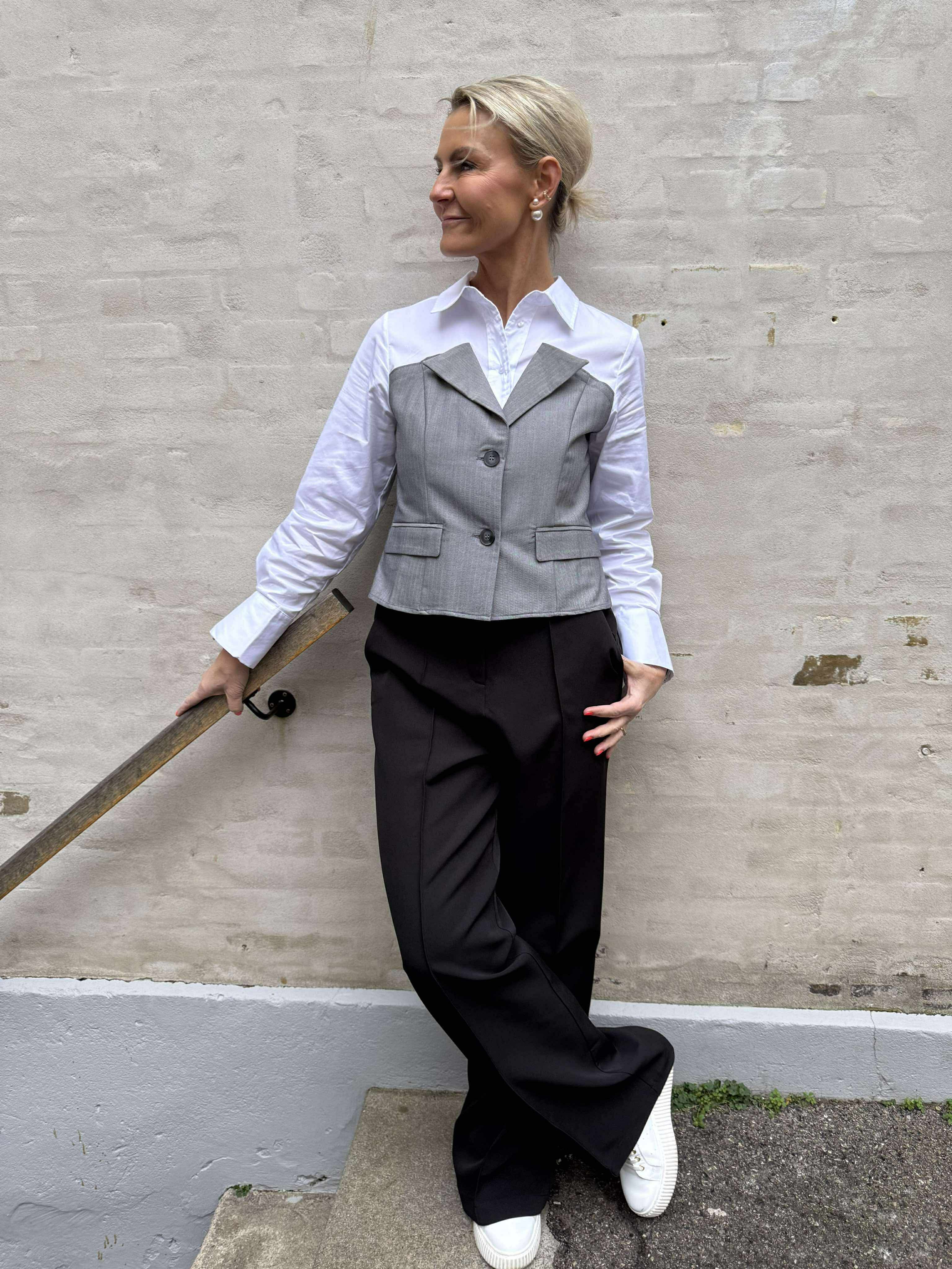 PollyCC Corsage Mix Skjorta - Vit