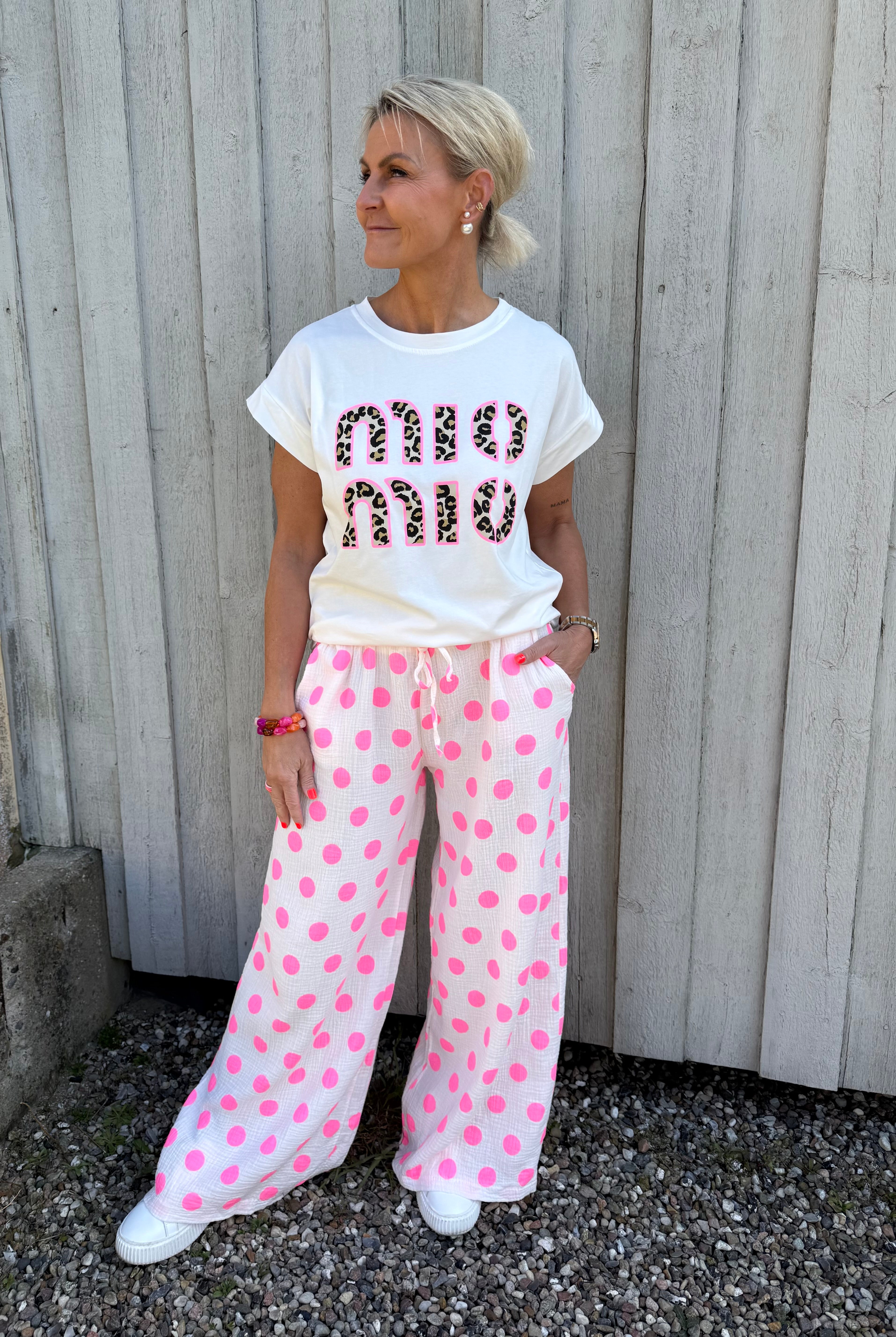 Mio Mio T-shirt - White Animalier