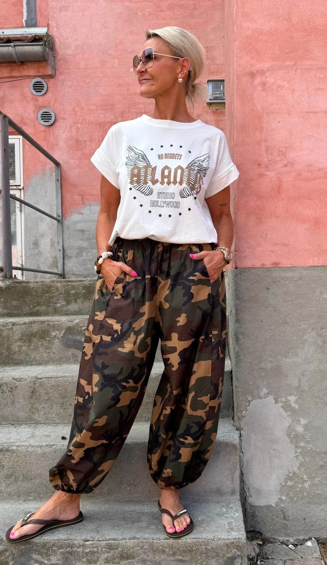 No Regrets Tee - White/Gold