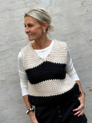 Rudi Knit Vest - White/Black
