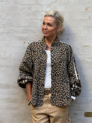 BasmaGO Jull Jacket Shirt - Leopard Print/Cream Stripe