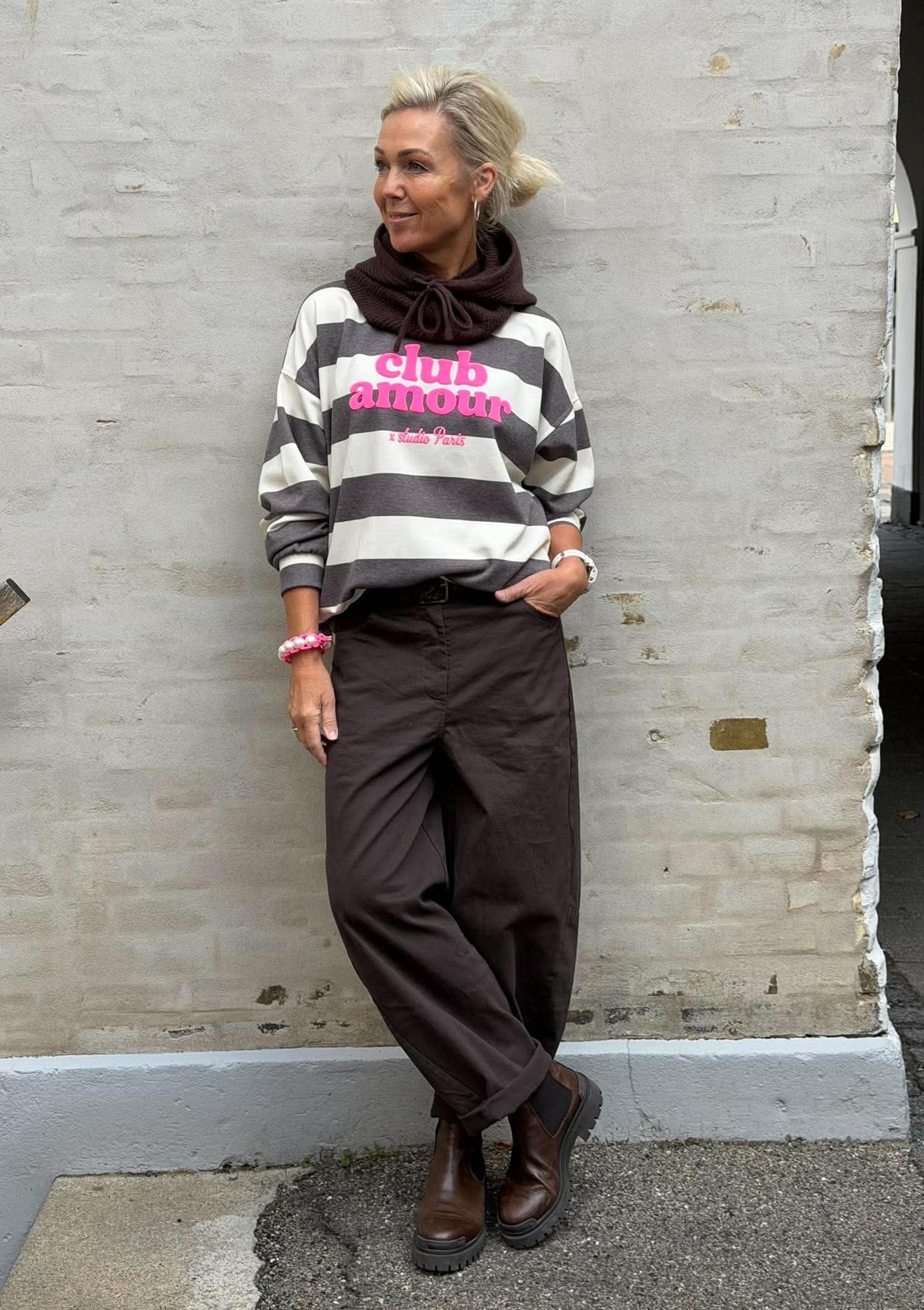 Club Sweat - Brun/Rosa/Neon