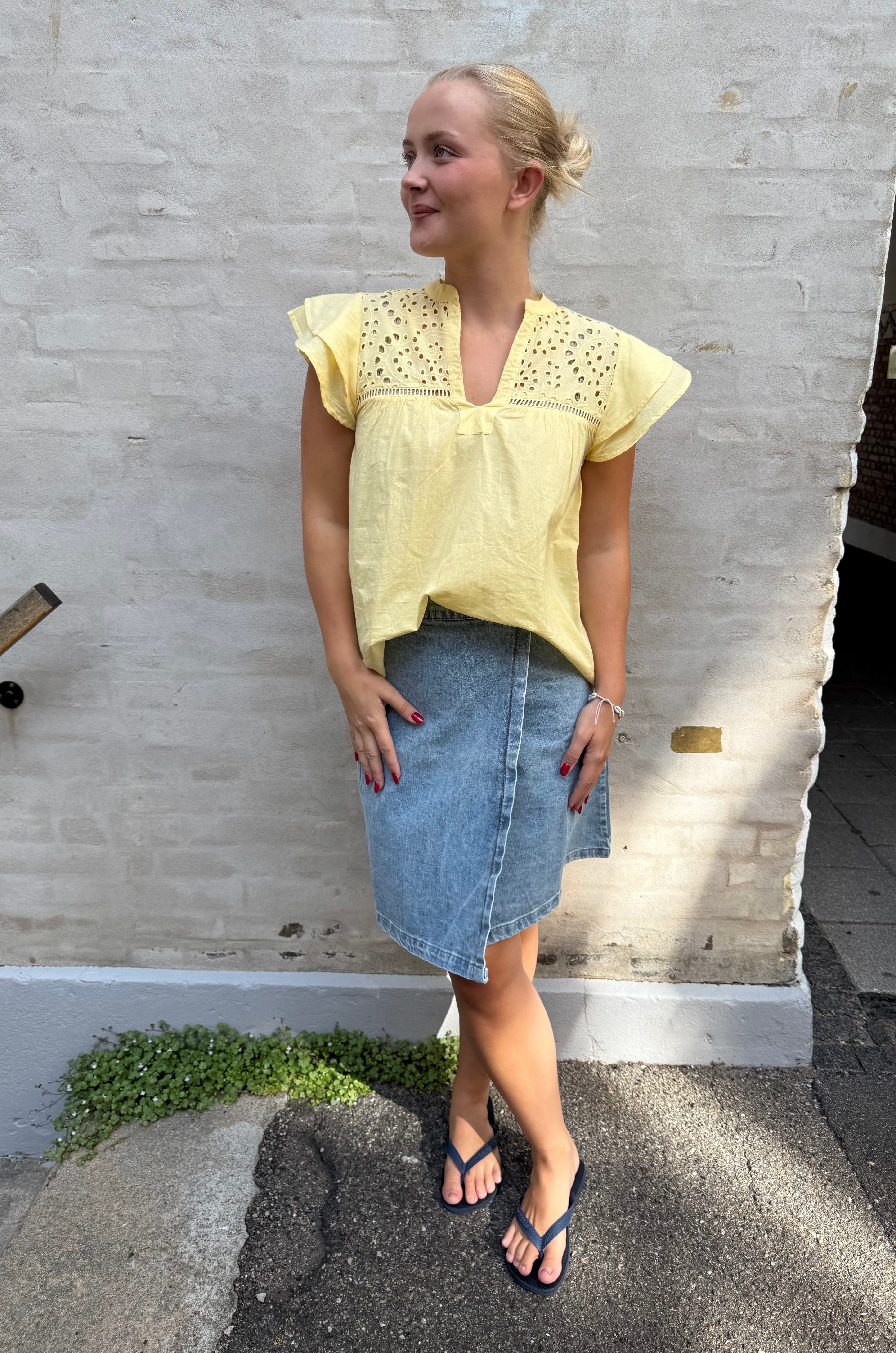 Christel Solid Top - Ljusgul