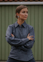 LyviaCC Asym Pin Shirt - Mid Grey
