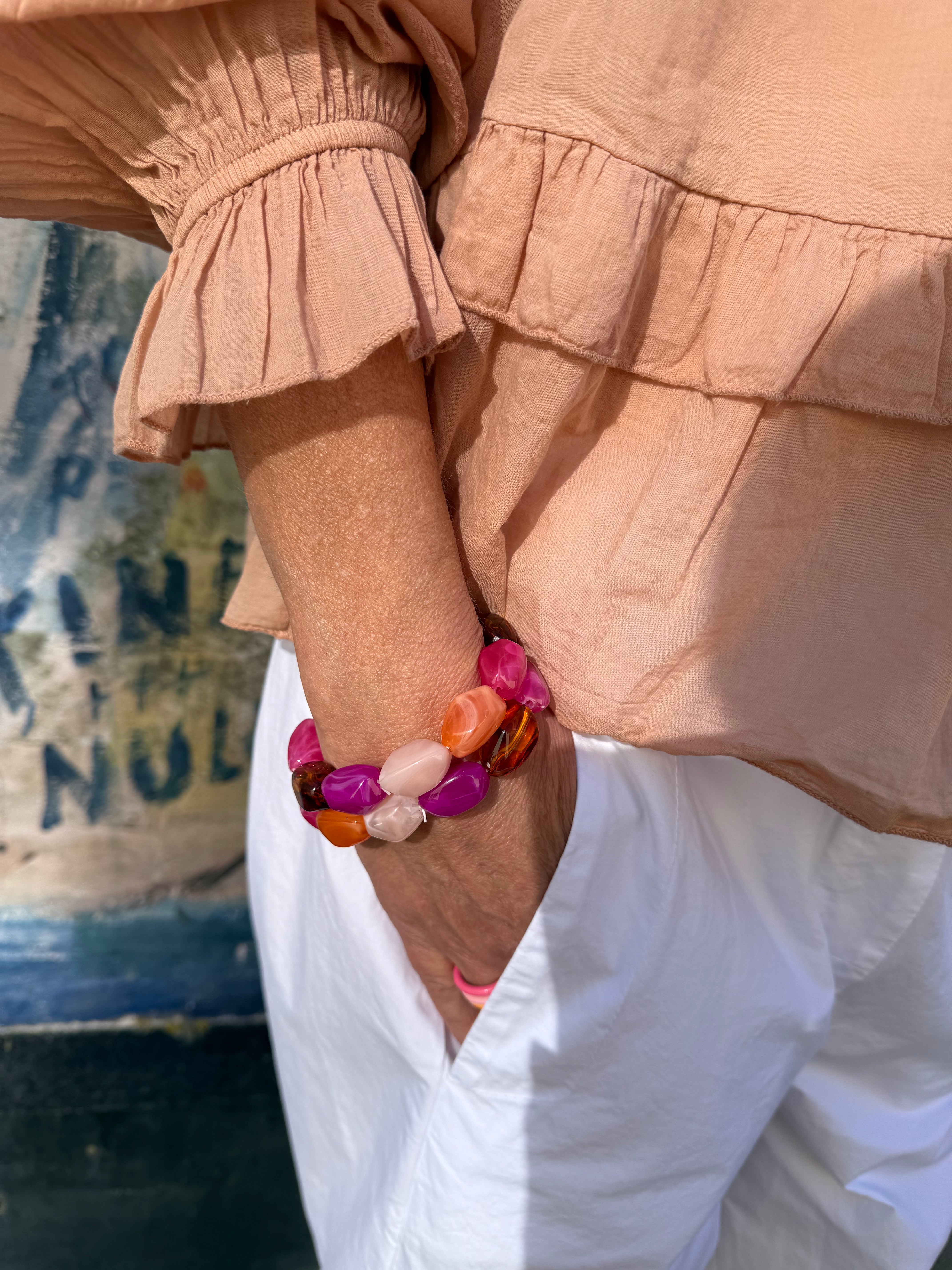 NILU armband - Coffee Leo
