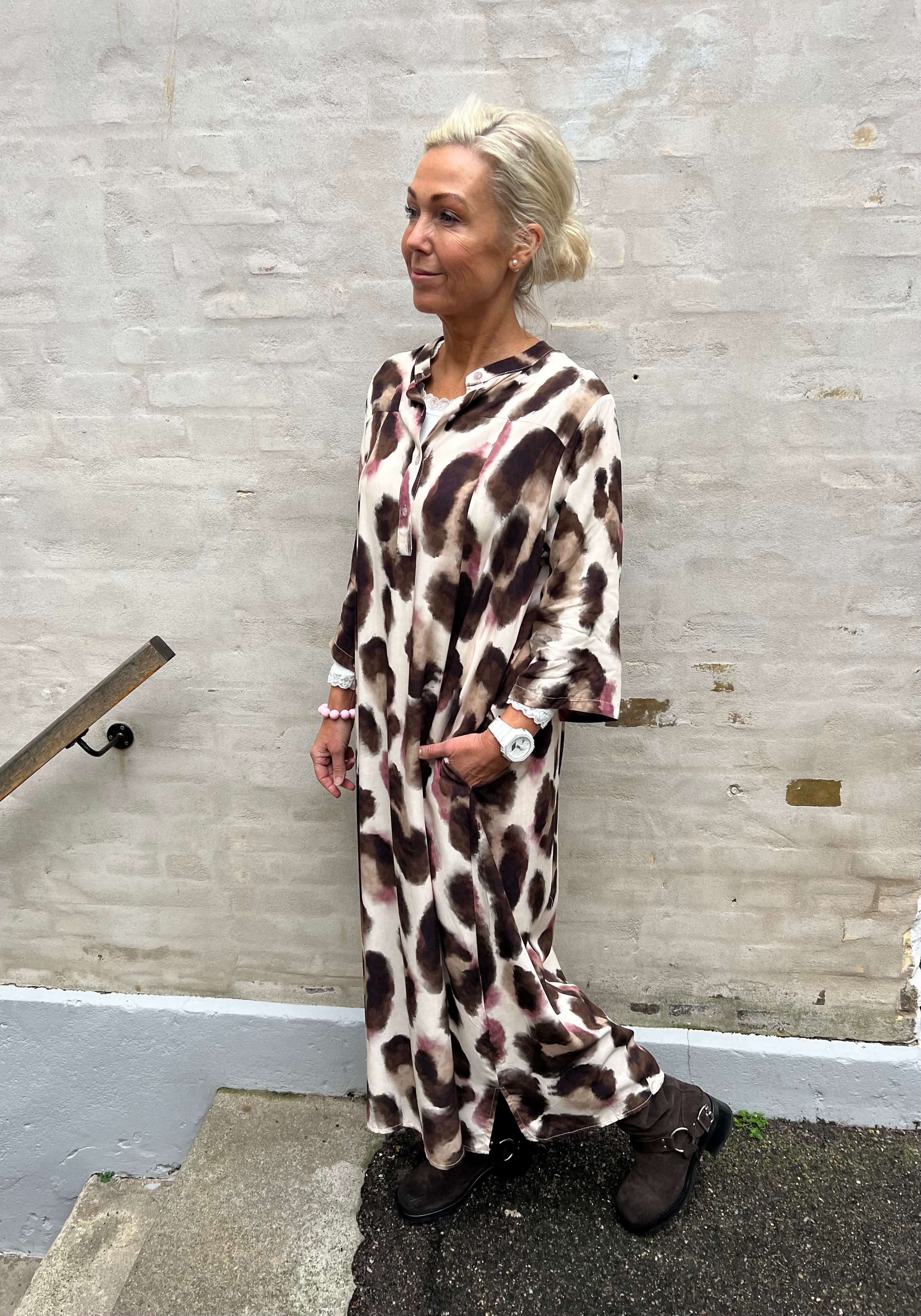 KENNA skjortklänning - Brown Rose