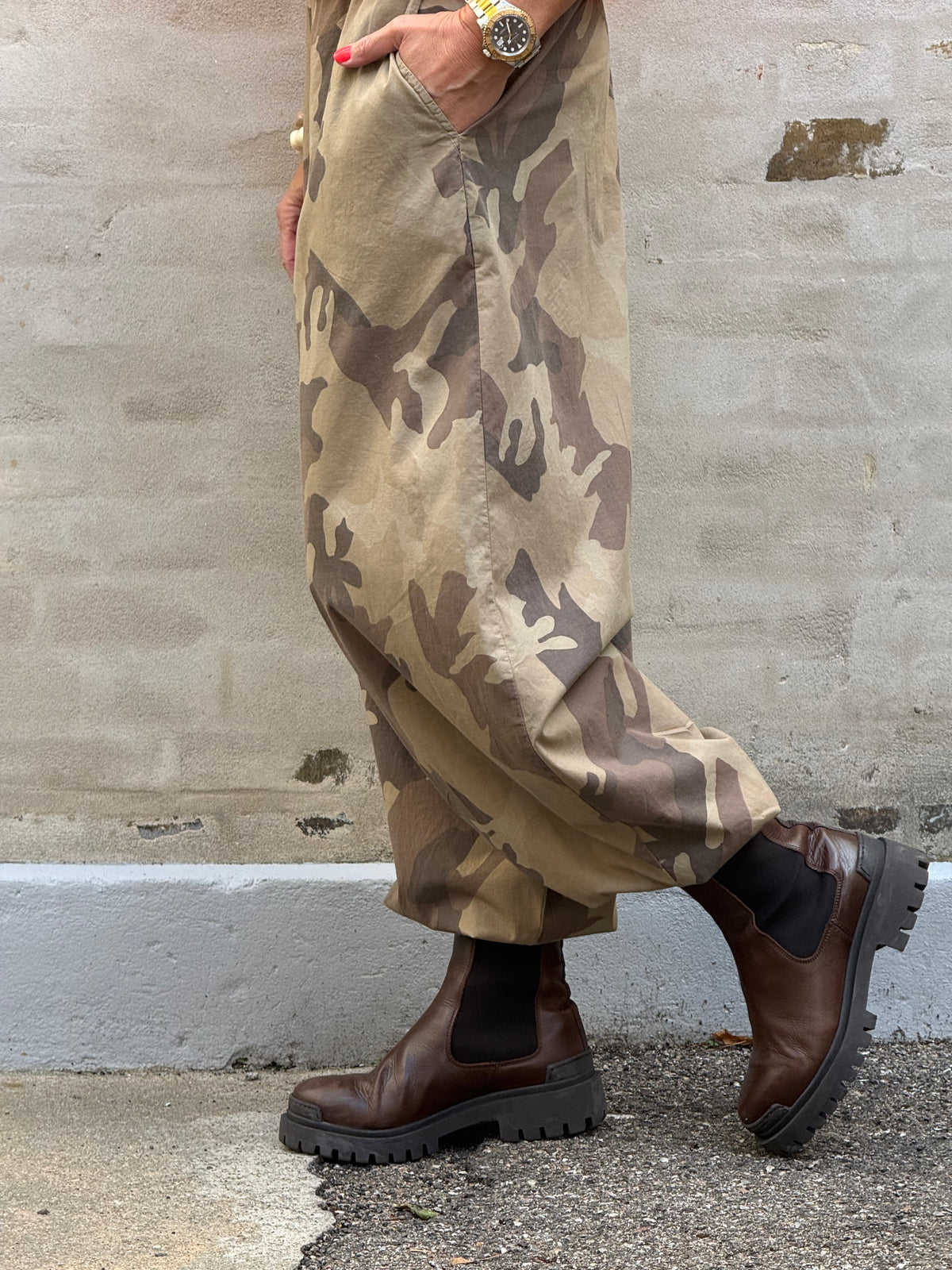 FÖRBOKNING-ALLY Balloon Pant - Brown Camouflage