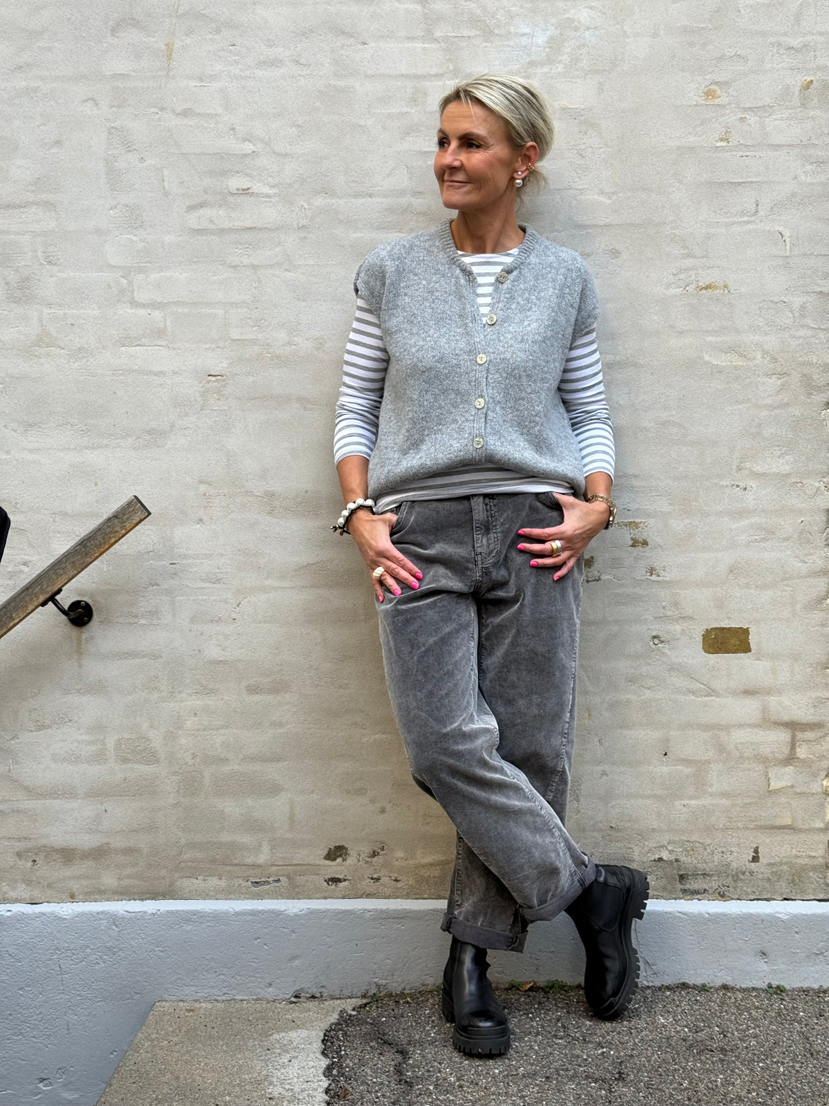 Moffe Corduroy Pants - Grå