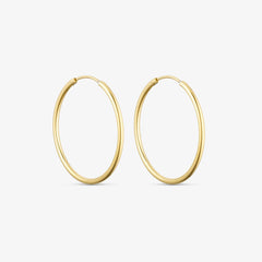 Klassiska Hoops 30 mm - 18 karat guldpläterade