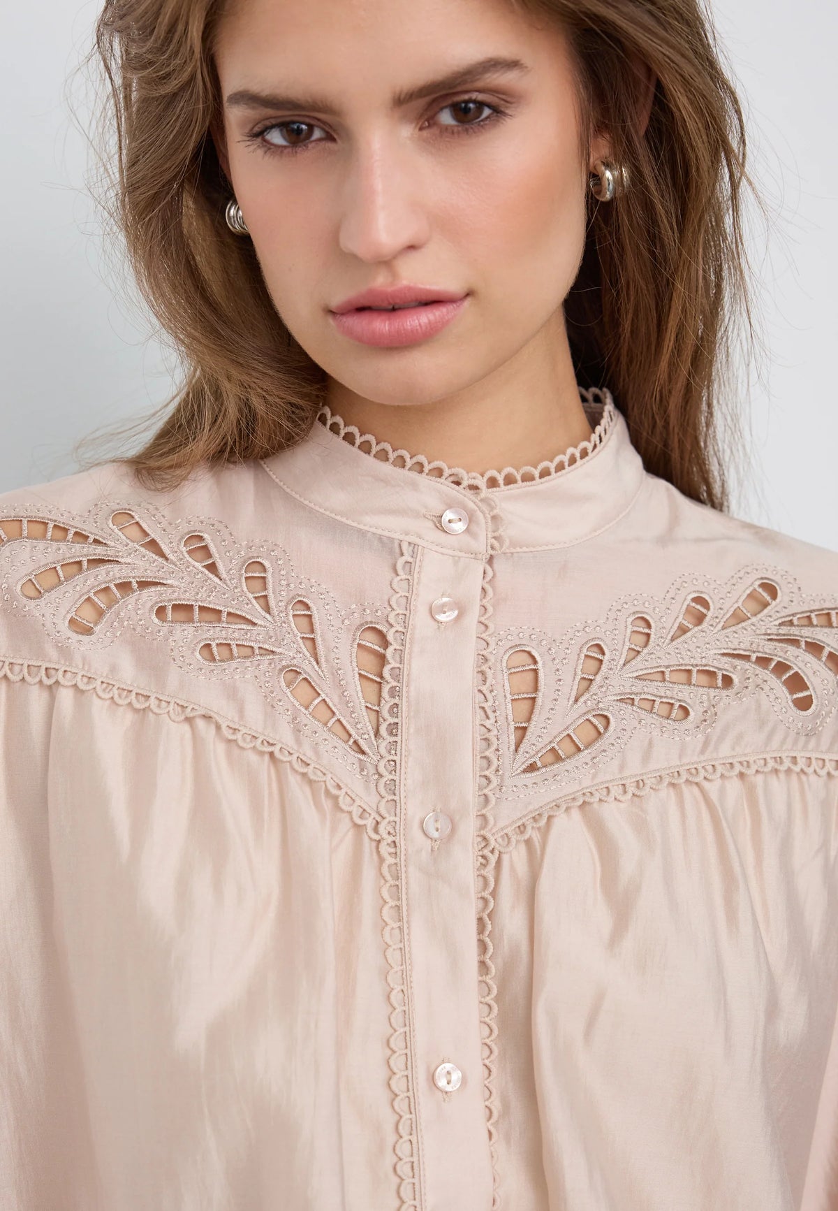 MelinCC Balloon Lace Shirt - Champagne