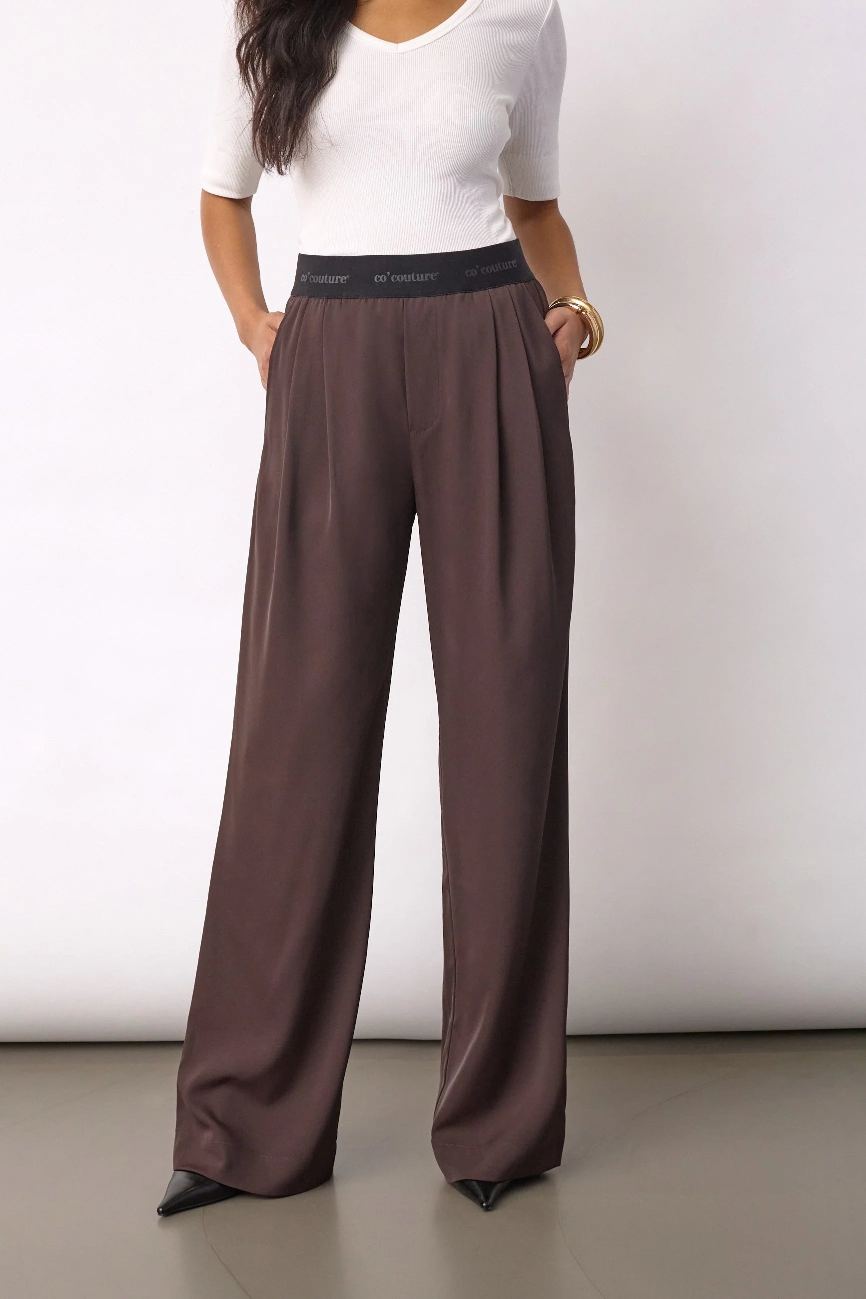 AliniCC Logo Pant - Dark Brown