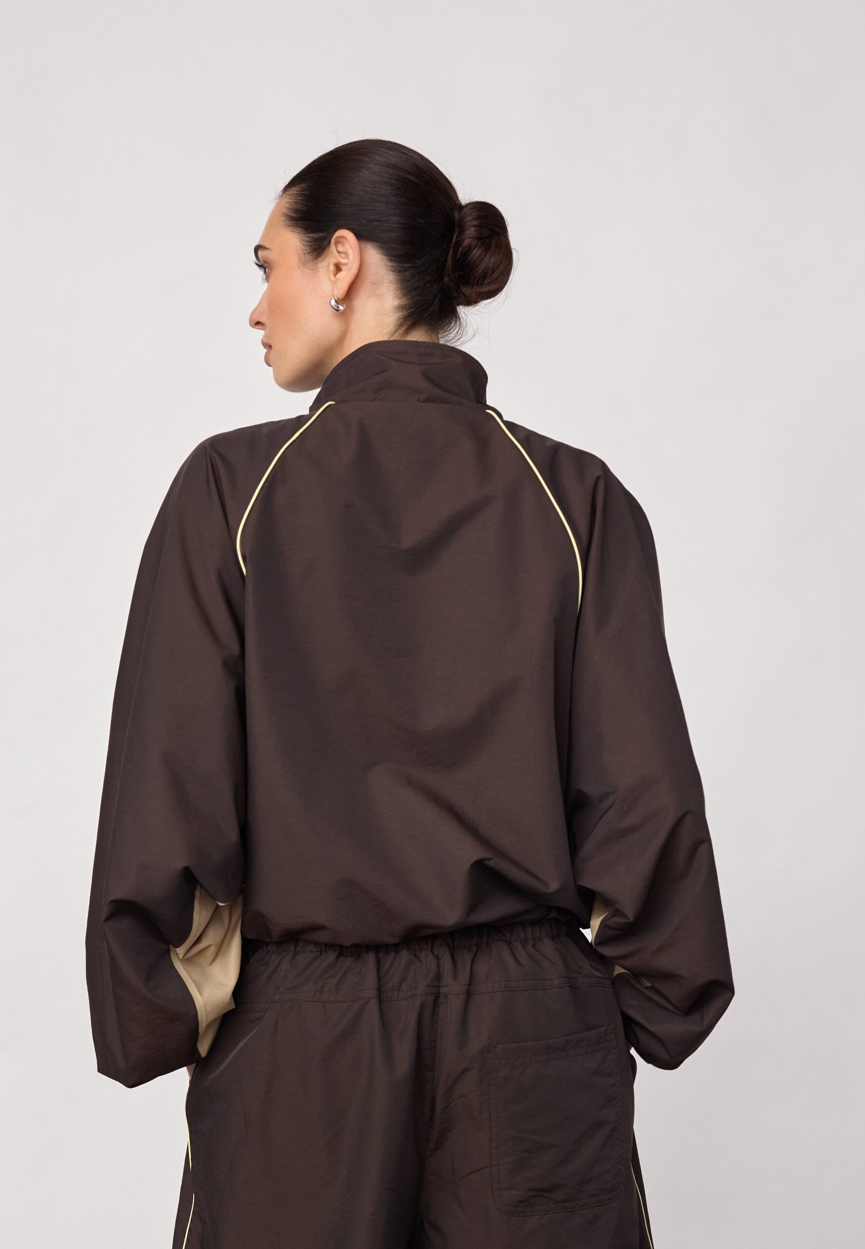 PREORDER-AloraCC Block Jacket - Dark Brown