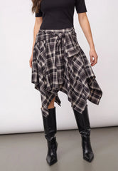 DagnyCC Check Tie Skirt - Black