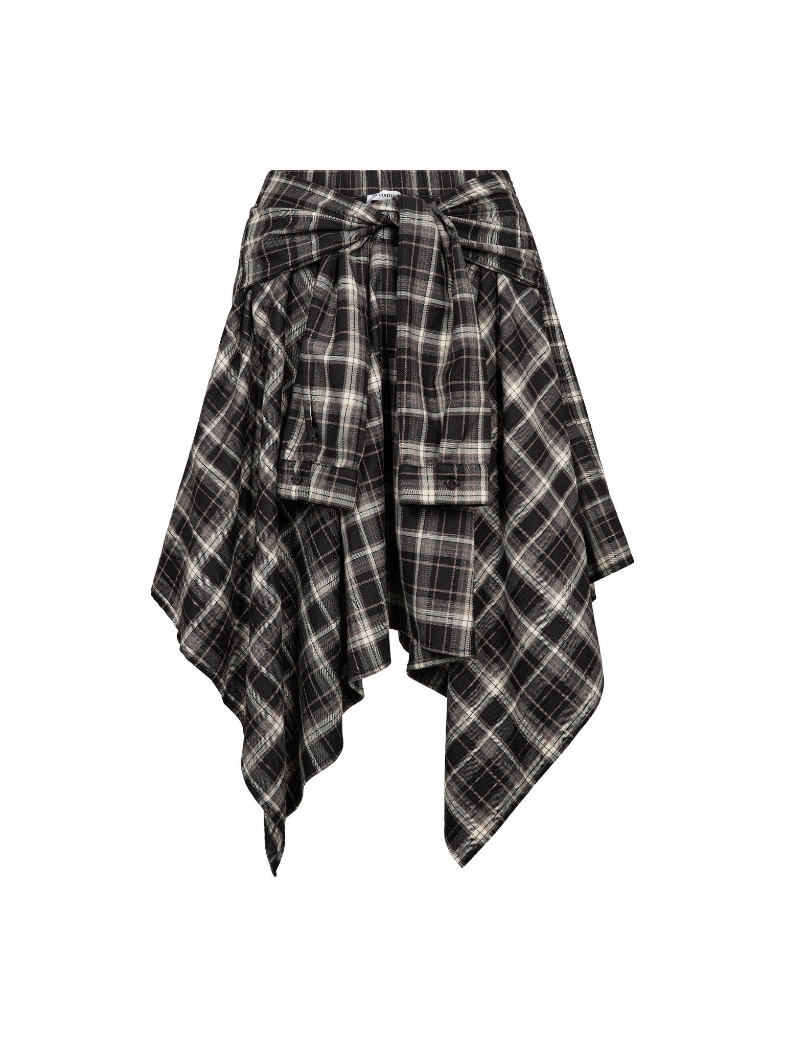 DagnyCC Check Tie Skirt - Black