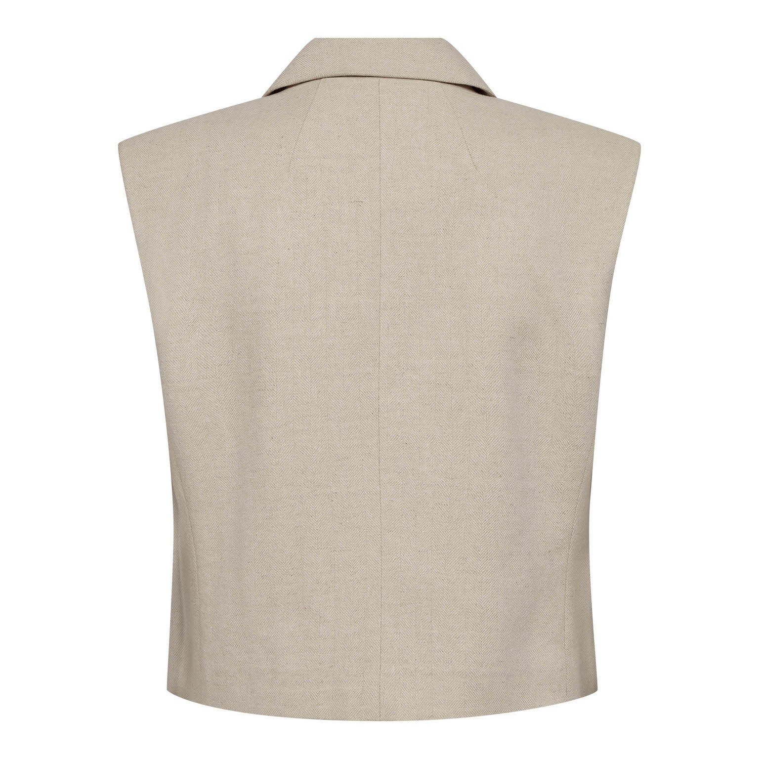 LeenaCC Linen Vest - Bone