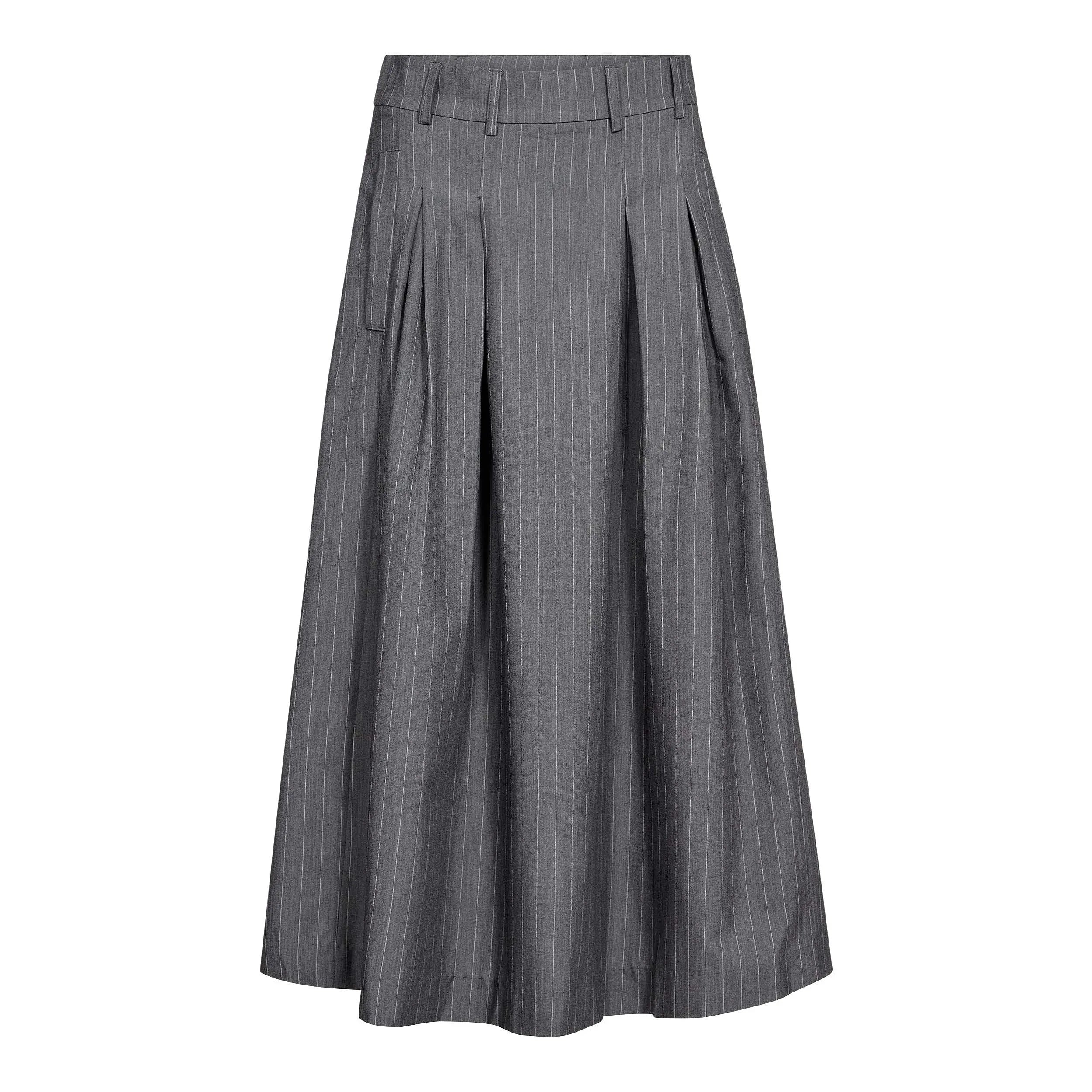 LyviaCC Pleat Pin Skirt - Mid Grey
