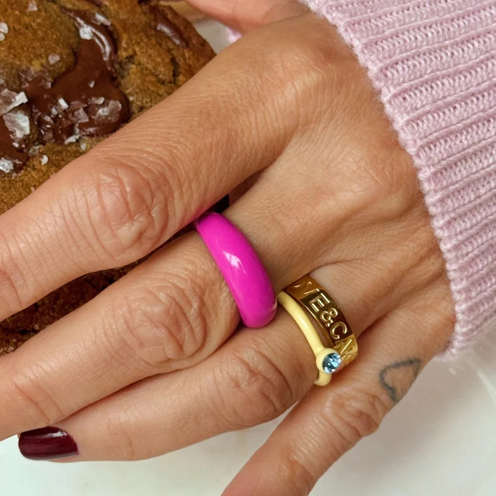 Color Ring Chunky - Electric Fuchsia Pink
