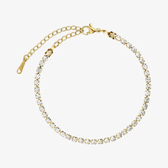 Crystal Tennis Bracelet - 18 karat guldbelagt